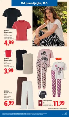 Ženska pidžama, Set, Od čistog pamuka, Veličine: 32-46 (XS-L)* - Pregled kataloga iz trgovine Lidl, vrijedi od 11.05.2026 | Stranica: 27