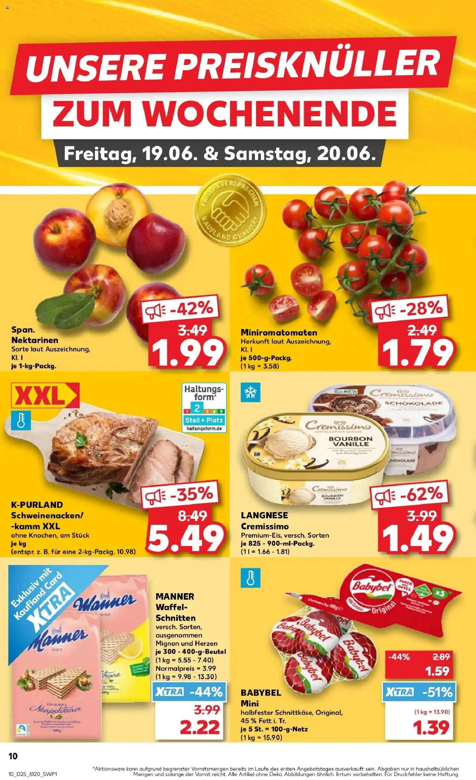 Kaufland Prospekt Emsdetten – gültig ab 15.06.2026 | Seite: 21 | Produkte: Langnese, Nektarinen, Babybel, Bourbon