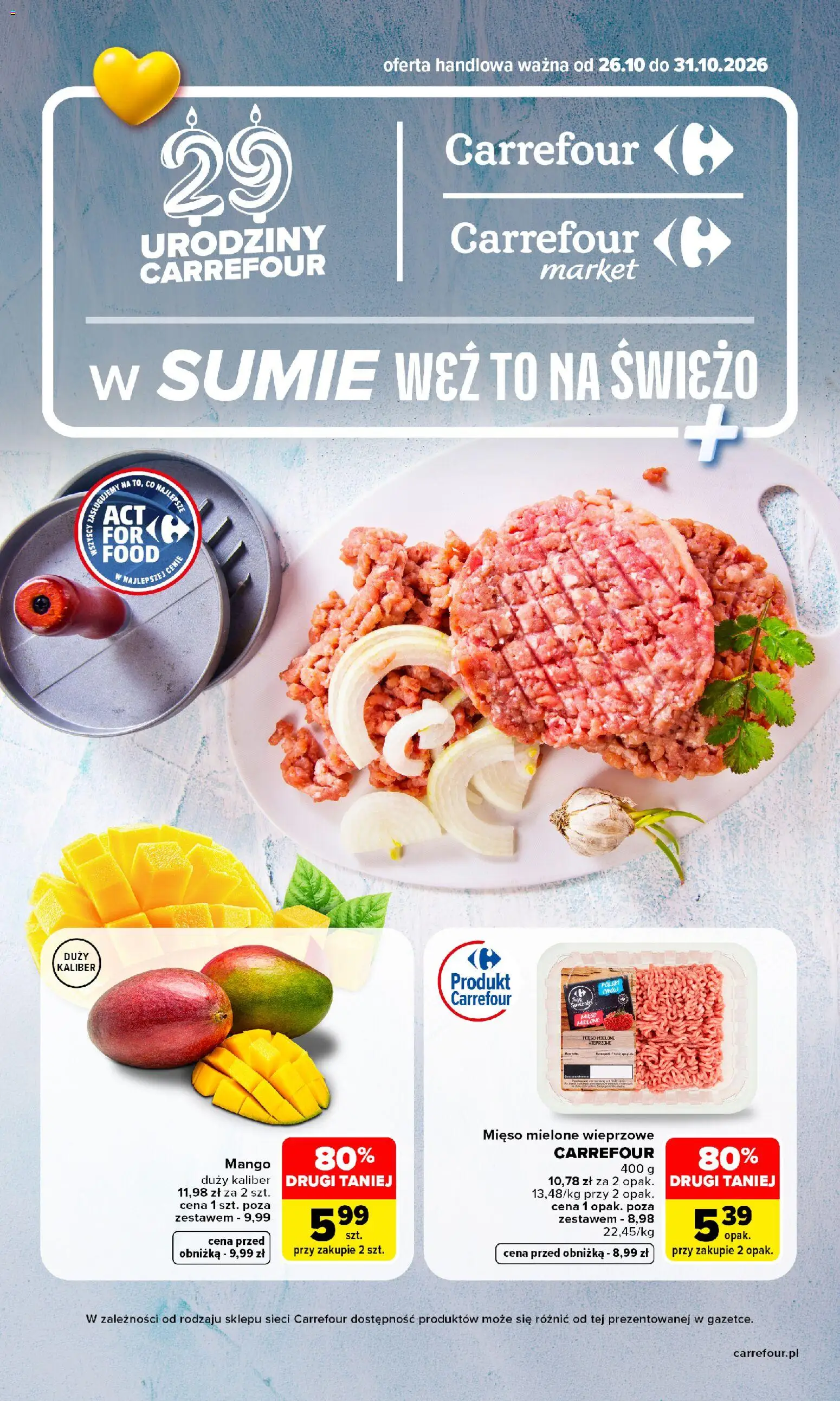 Carrefour gazetka - Weź to na świeżo od 26.10.2026 | Strona: 1