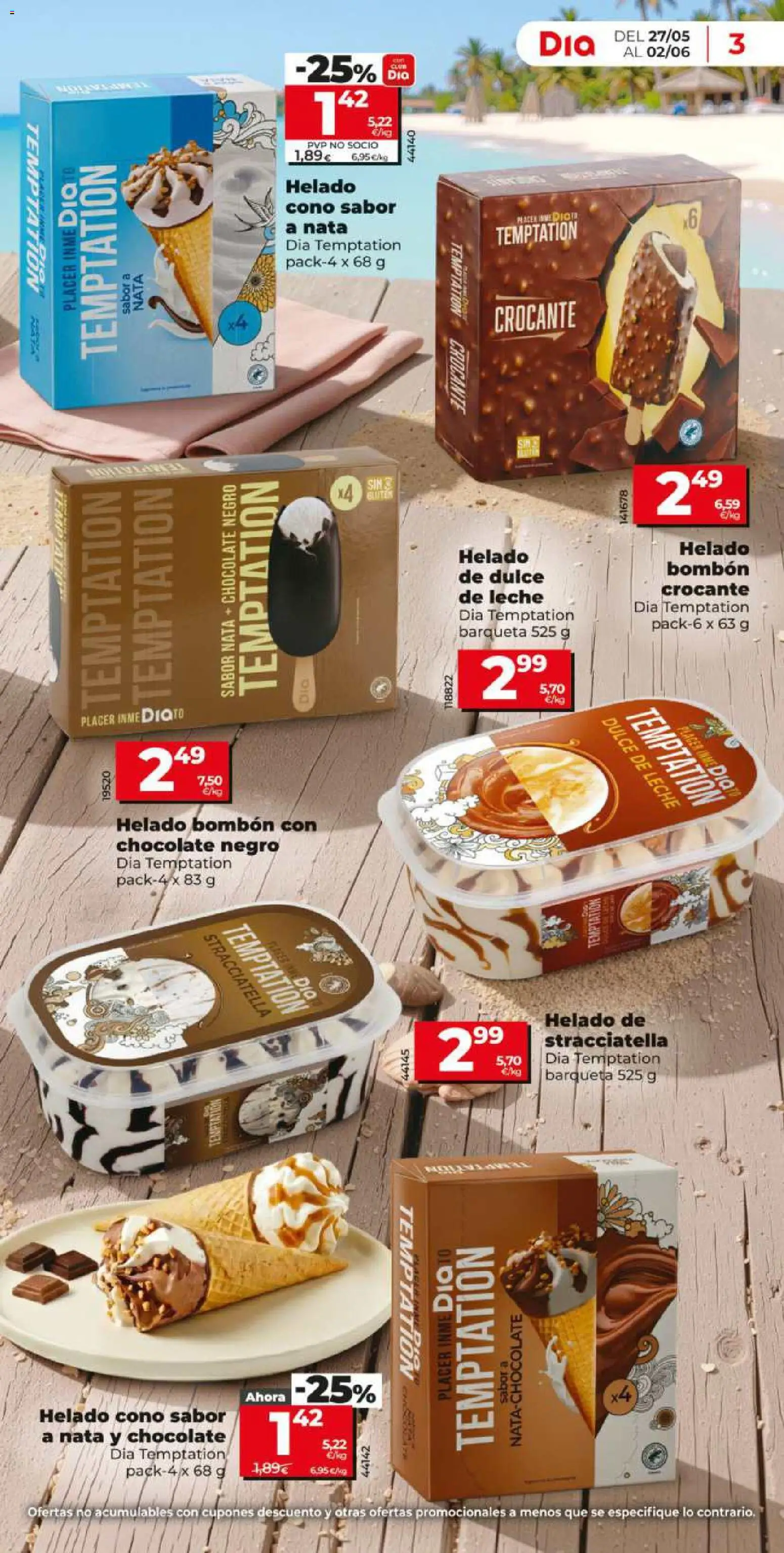 Dia - folleto Market │ válido desde el 27.05.2026 | Página: 3 | Productos: Helado bombón, Leche, Chocolate, Helado