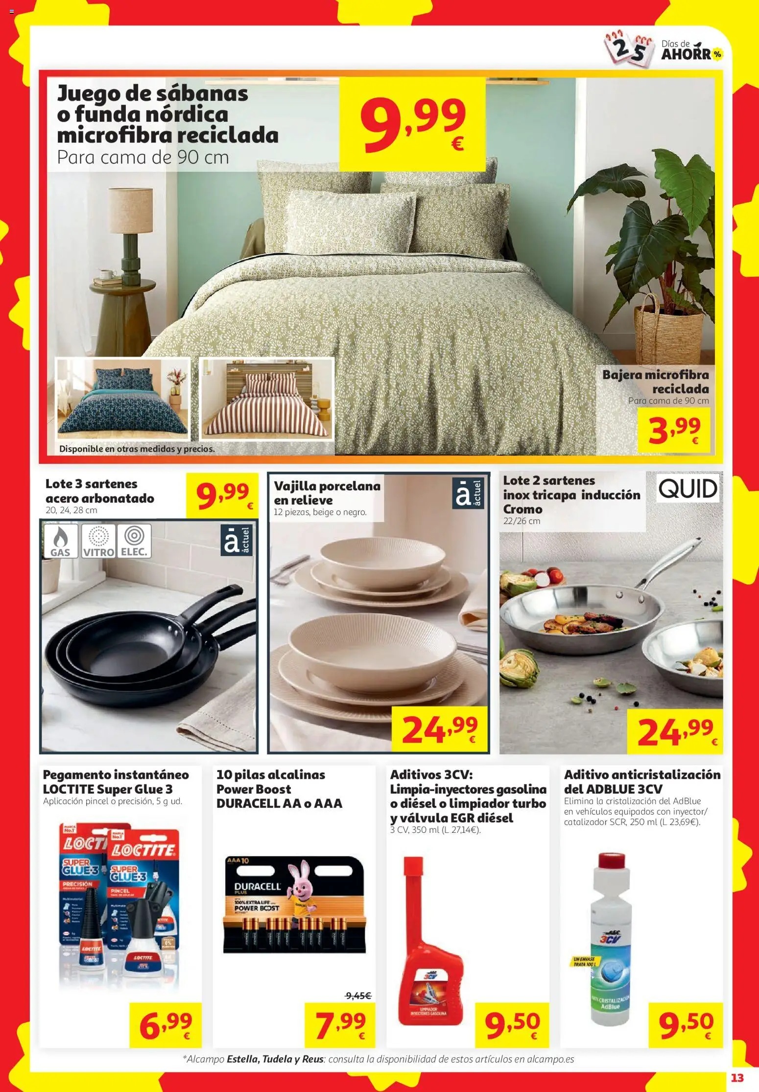 Alcampo Superstore Catalan │ válido desde el 24/09/2026 | Página: 13 | Productos: Juego de sábanas, Funda, Vajilla, Cama