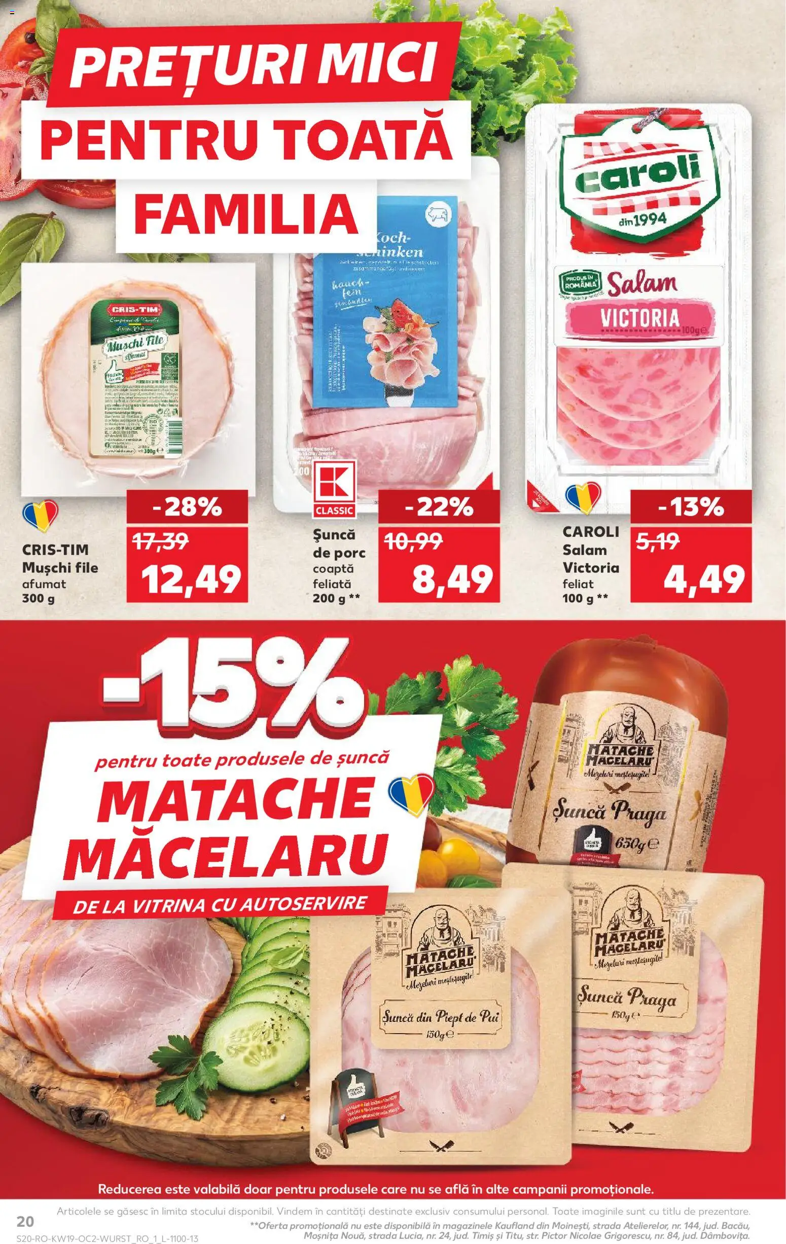 Noul catalog Kaufland – valabil de la 06.05.2026 | Pagină: 20 | Produse: Hacıyatmaz Kedi Oyuncağı, Mici, Salam, Șuncă