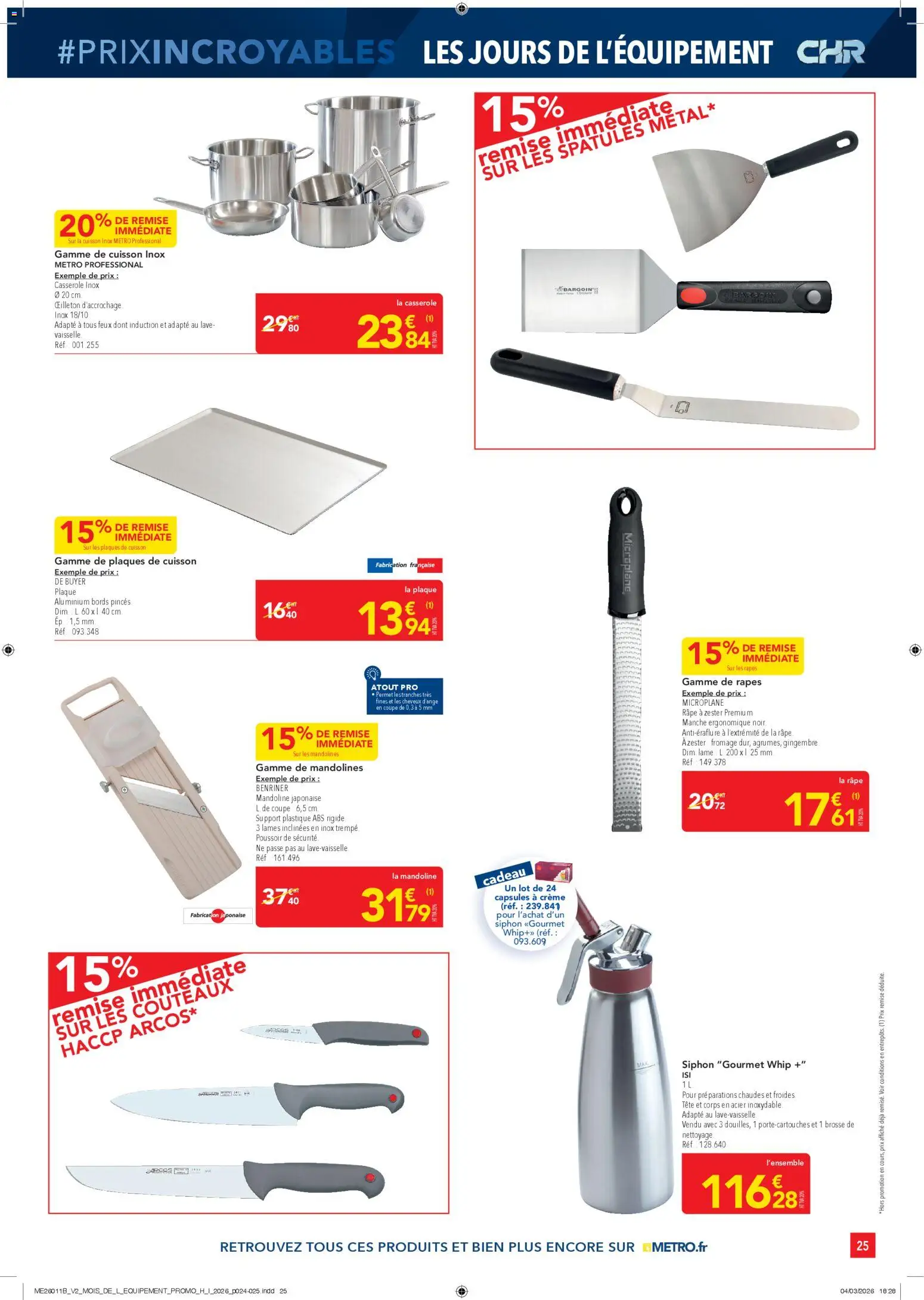 {H1} | Page: 25 | Produits: Pinces, Gingembre, Fromage, Crème