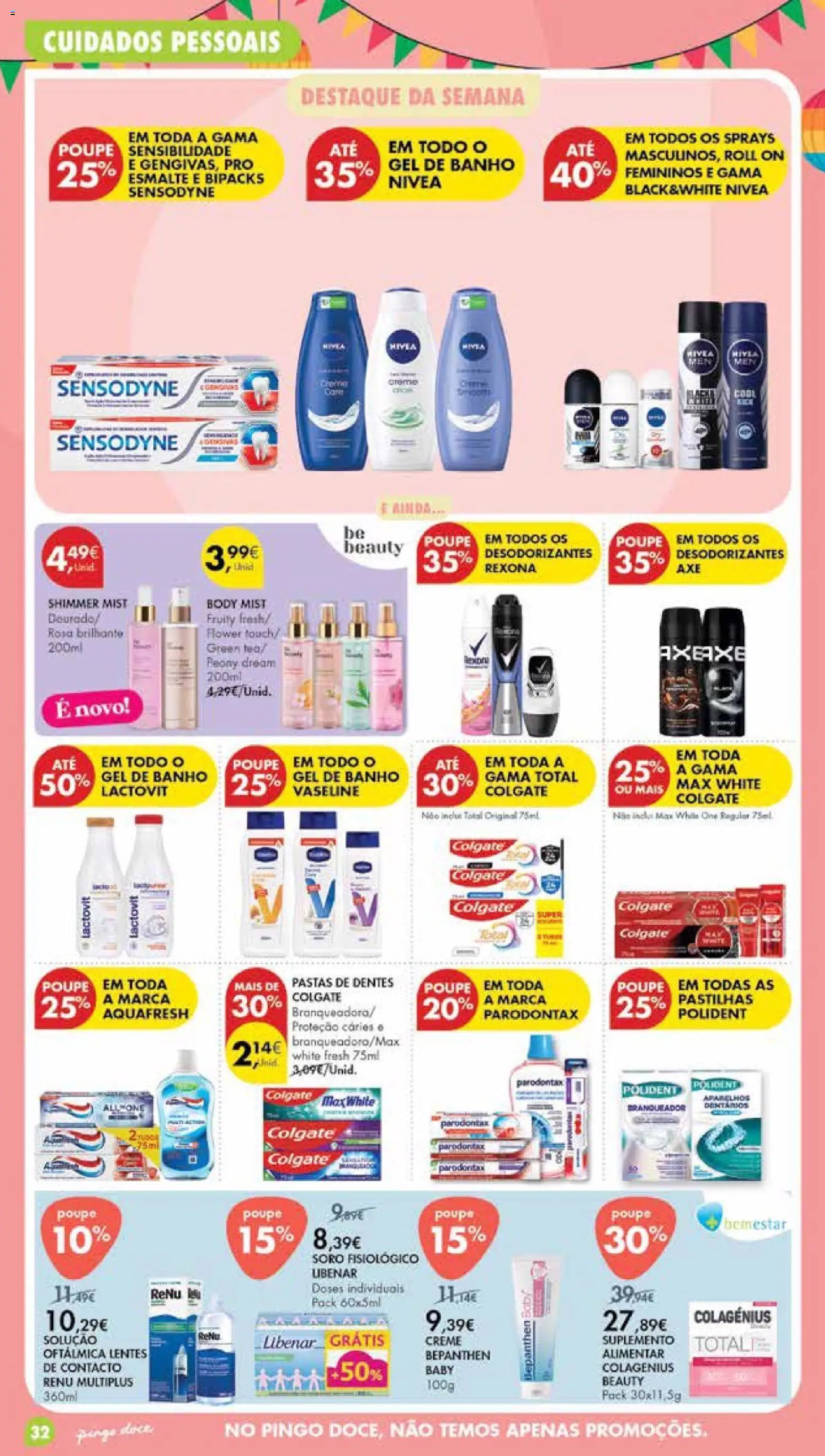 Pingo Doce Poupe Esta Semana Madeira │ válido de 09.06.2026 | Página: 32 | Produtos: Gel de banho, Banho, Creme
