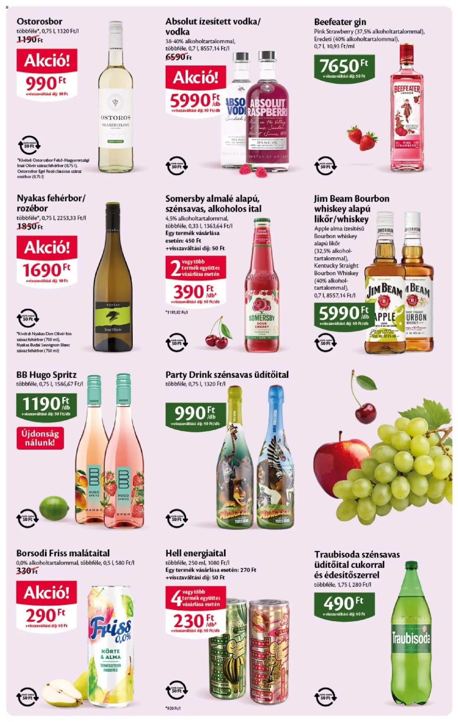 EcoFamily akciós ujság - amely érvényes a következő dátumtól: 2026.07.09. | Oldal: 8 | Termékek: Energiaital, Gin, Eper, Likőr