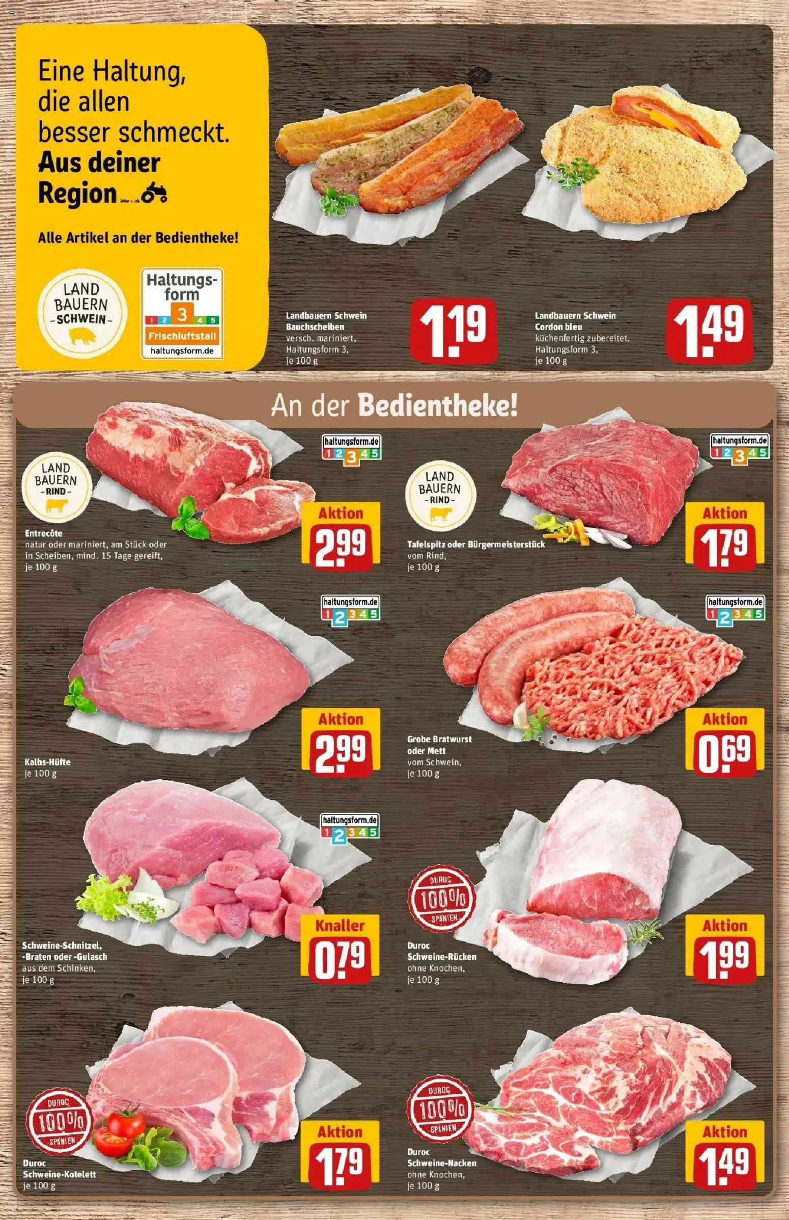 Rewe Prospekt Heidelberg/Handschuhsheim – gültig ab 27.07.2026 | Seite: 10 | Produkte: Bratwurst, Entrecote, Gulasch, Schweinerucken