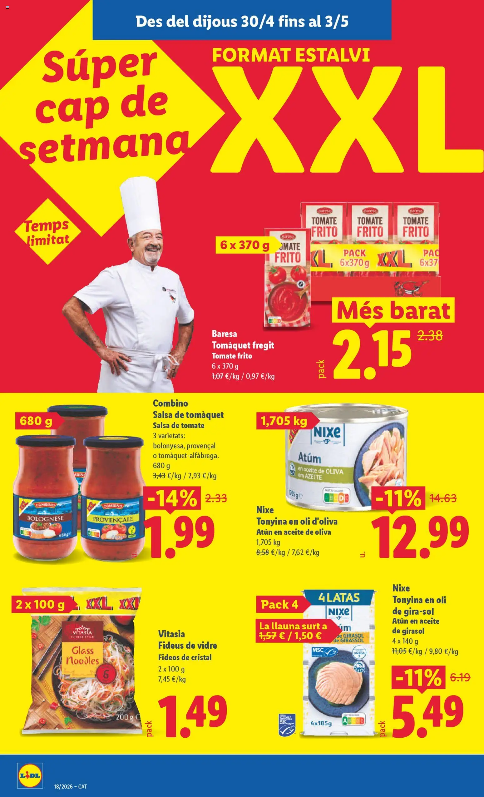 Lidl folleto │ válido desde el 27.04.2026 | Página: 36 | Productos: Aceite, Fideos, Salsa de tomate, Aceite de oliva