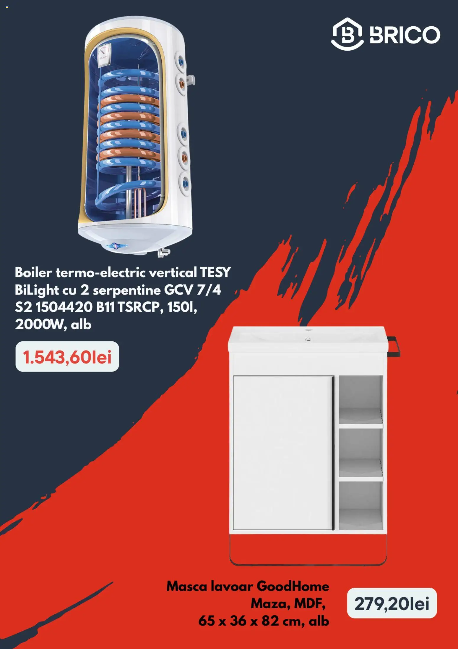 Noul catalog Brico Depot – valabil de la 17.09.2026 | Pagină: 3 | Produse: Boiler, Lavoar, Goodhome