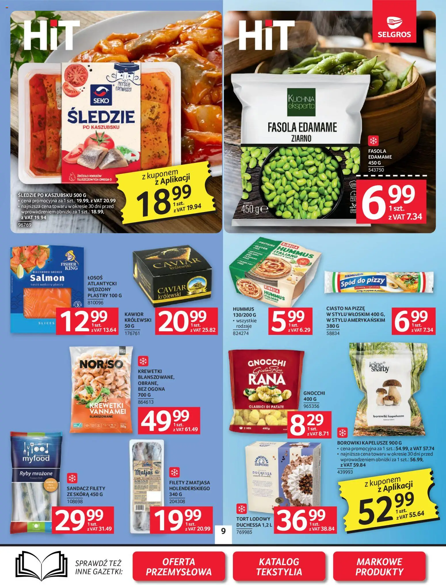 Selgros cash&carry gazetka od 22.10.2026 | Strona: 9 | Produkty: Krewetki, Śledzie po kaszubsku, Tort lodowy, Tekstylia