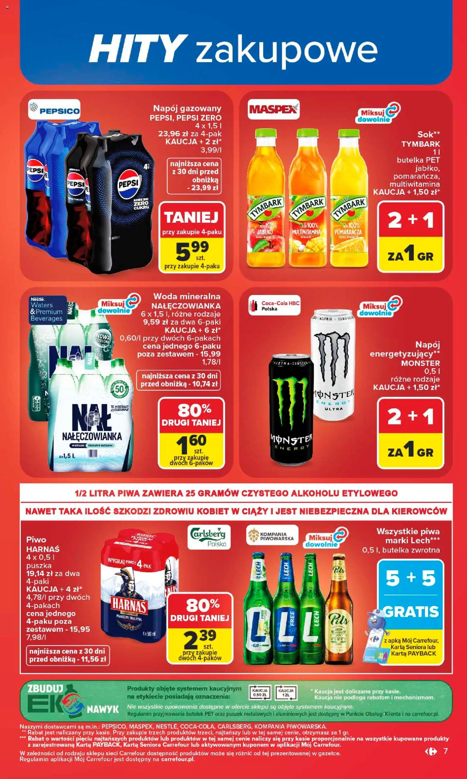 Carrefour gazetka od 06.07.2026 | Strona: 7 | Produkty: Karta, Pepsi, Harnaś, Piwo