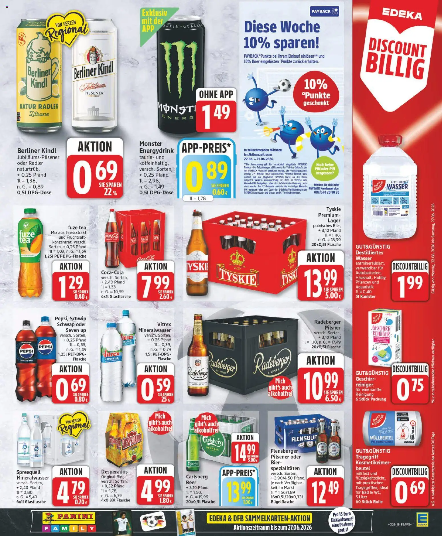 Edeka Prospekt | 22.06.2026 | Wie erhält man einen begrenzten Rabatt? | Deutschland