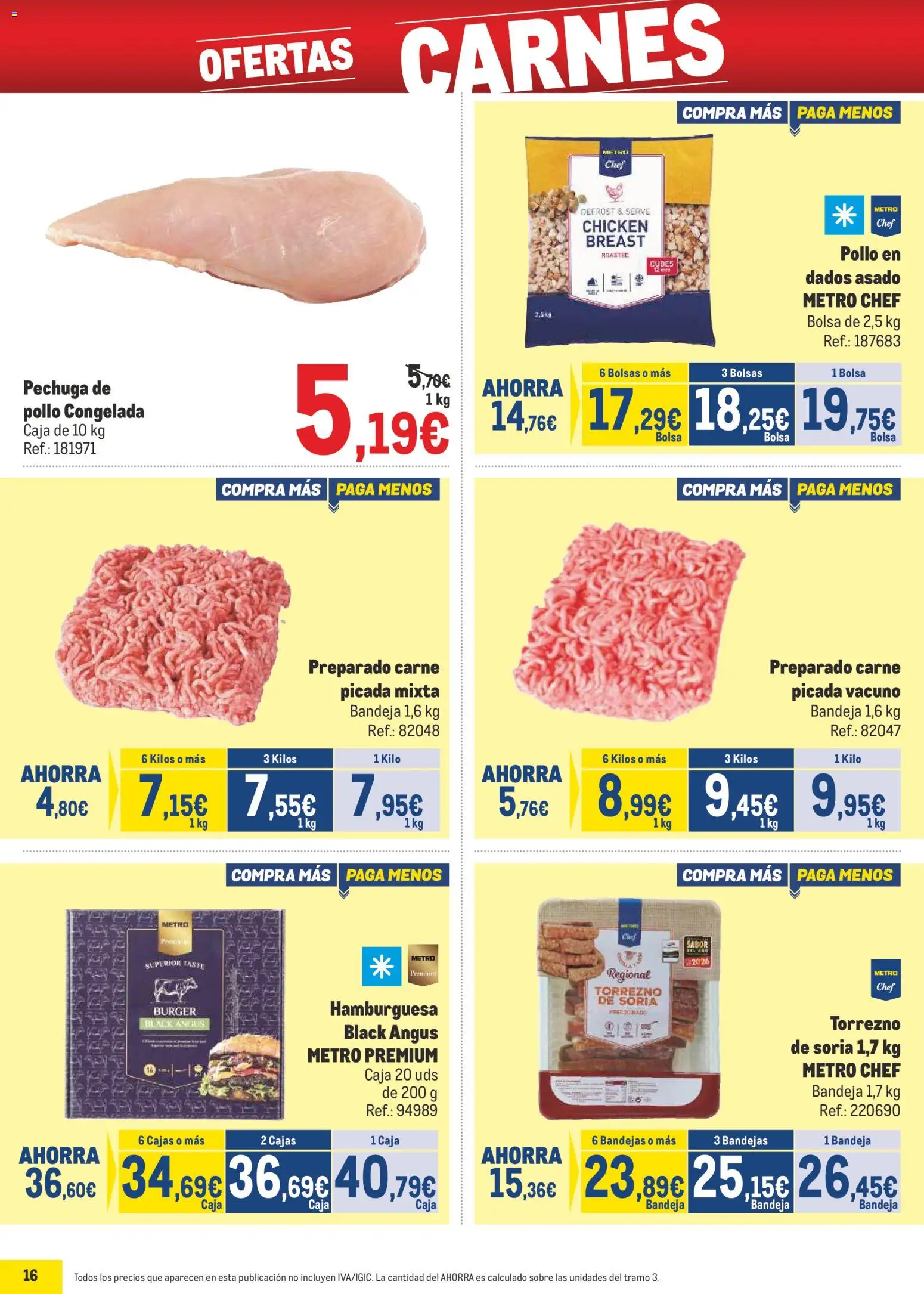 Makro - Precios Norte II │ válido desde el 09.03.2026 | Página: 16 | Productos: Bolsa, Σοκολατούχο γάλα, Bandeja, Caja