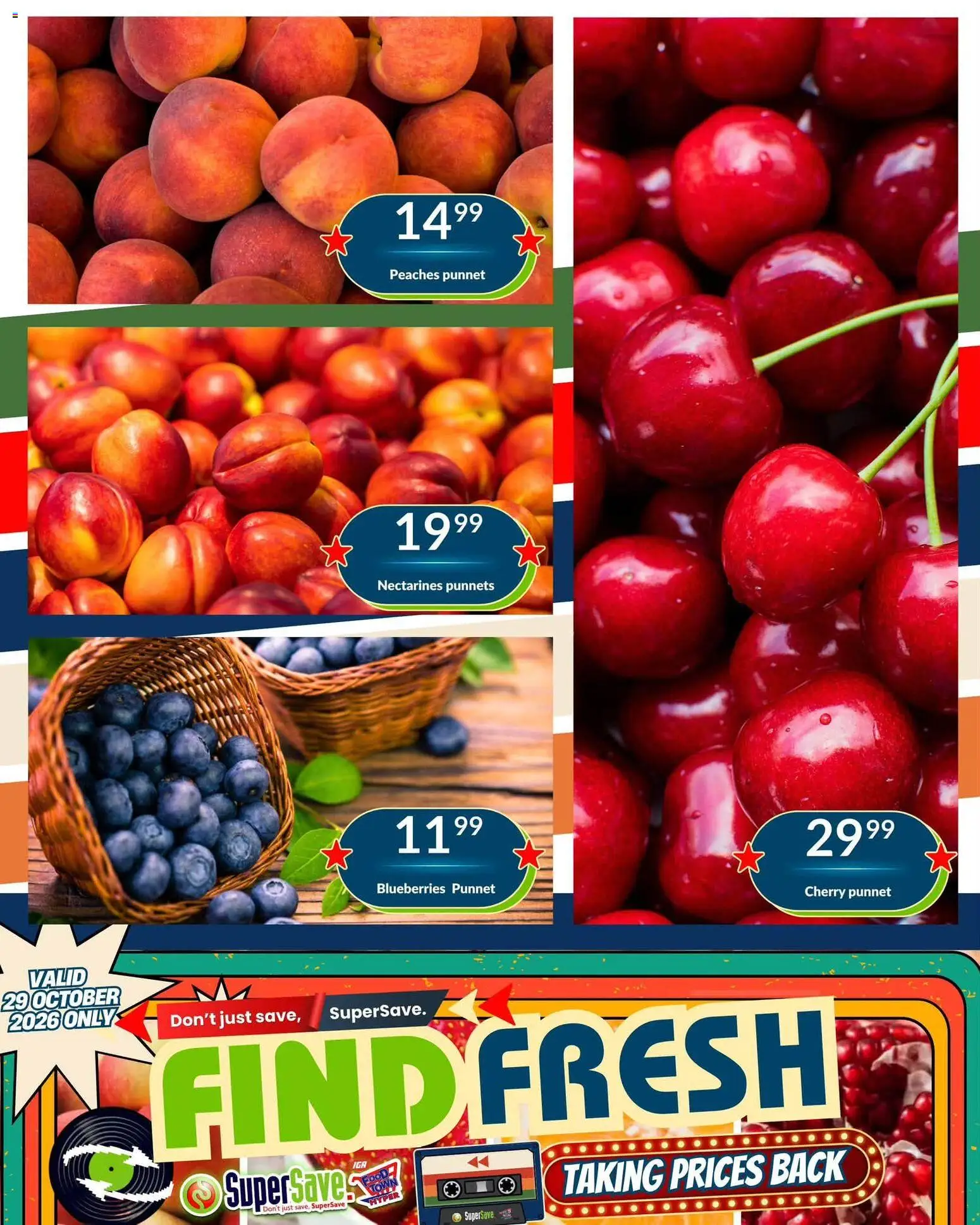 New Super Save catalogue – valid from 29/10/2026 | Page: 2 | Products: Blueberries, Nectarines
