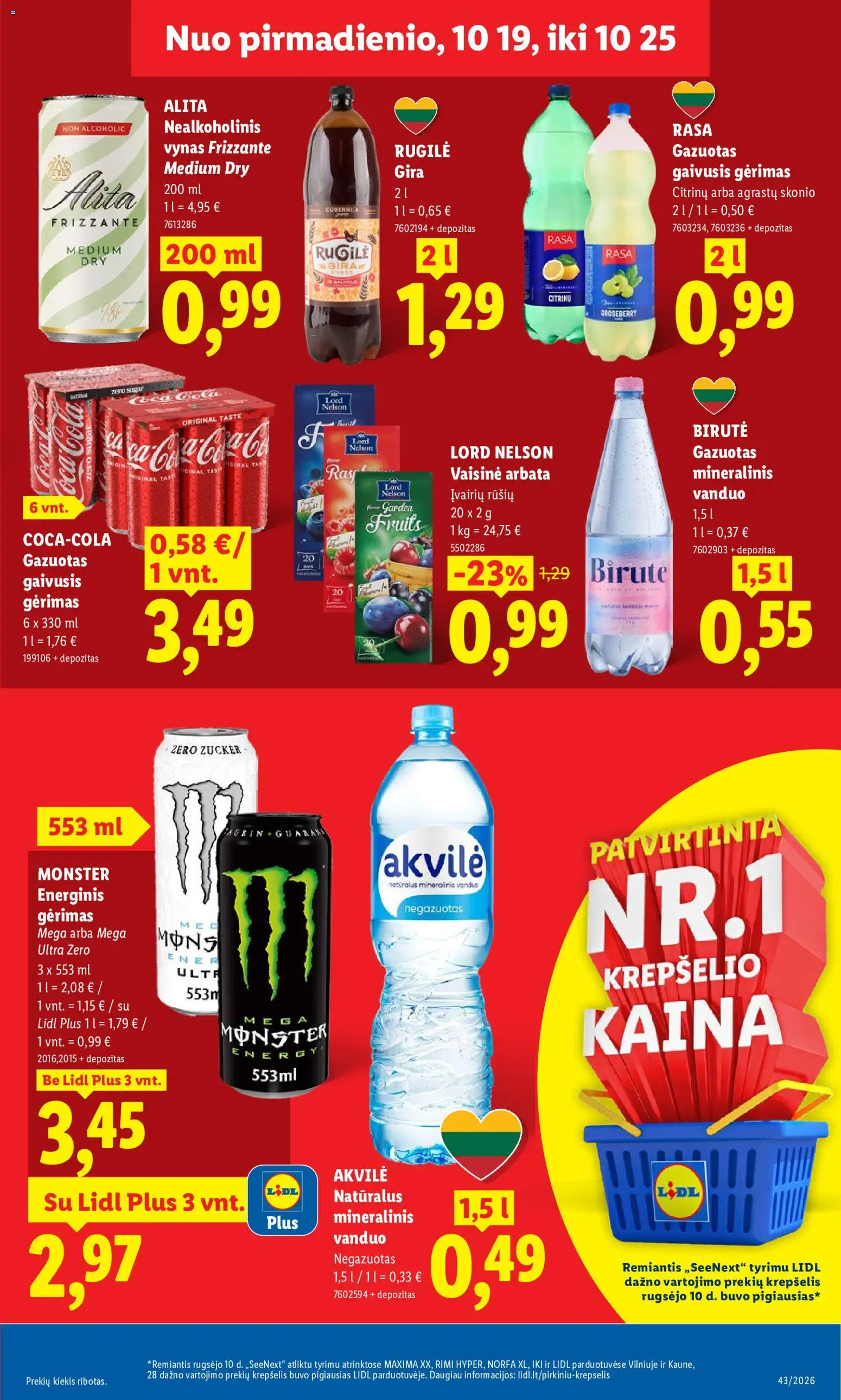 LIDL akcijos nuo 2026.10.19 | Puslapis: 13 | Prekių: Vanduo, Vynas, Arbata, Mineralinis vanduo