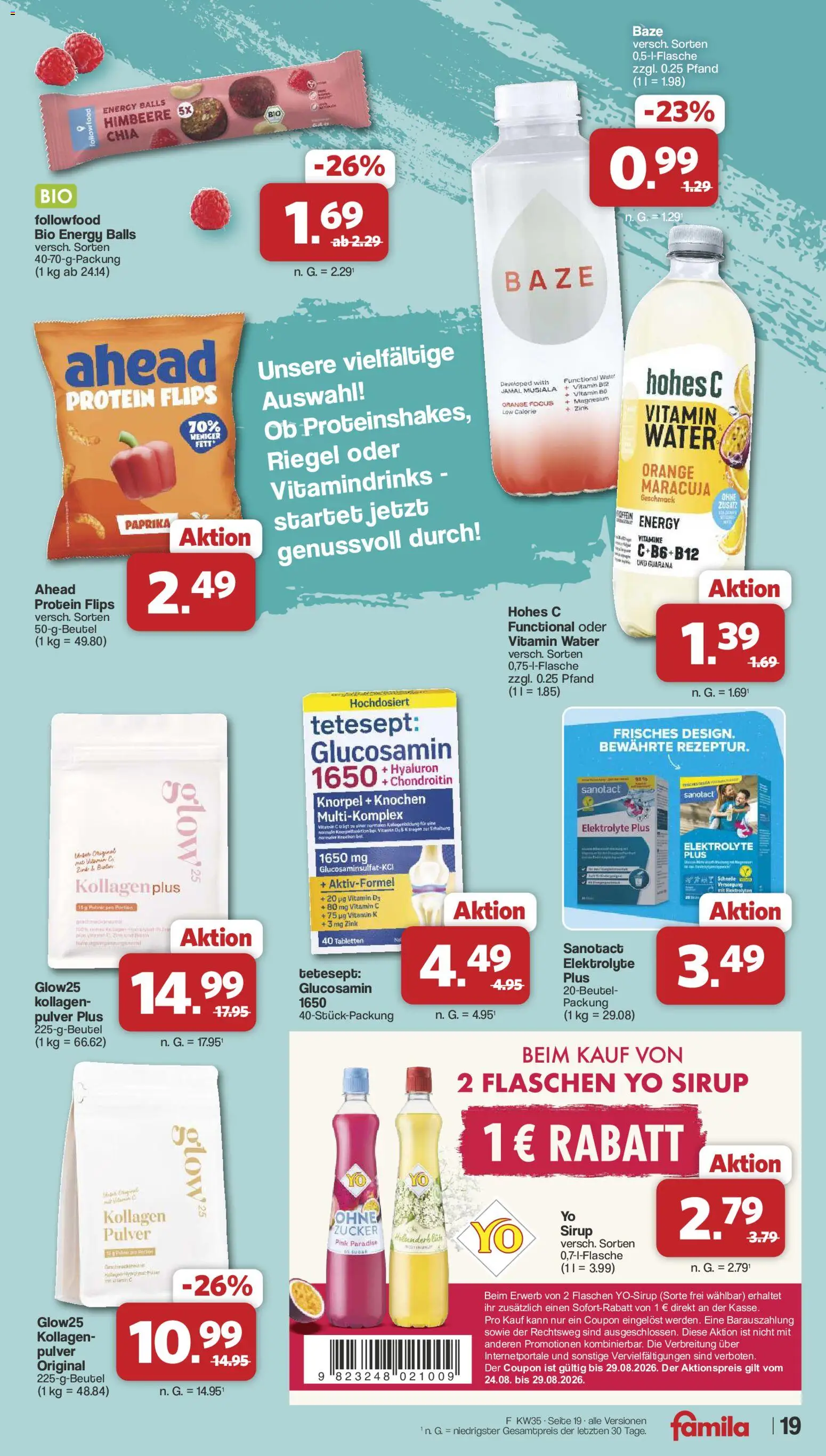 Famila Nordwest Prospekt – gültig ab 23.08.2026 | Seite: 21 | Produkte: Energy, Paprika, Zucker, Himbeere