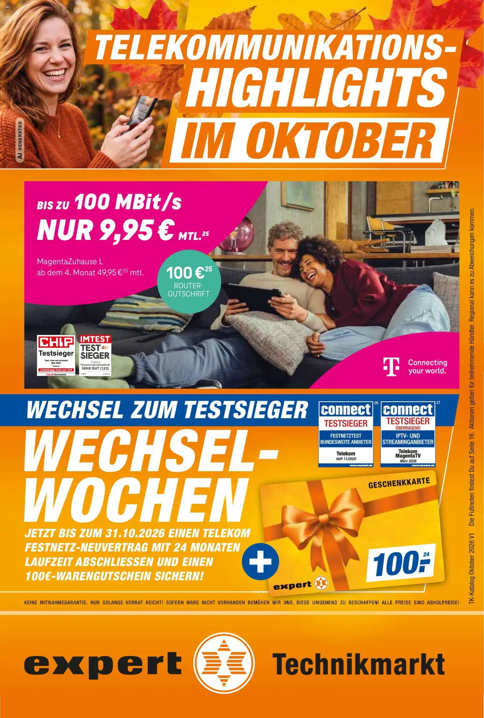 Expert Telekommunikations-Highlights im Oktober – gültig ab 01.10.2026 | Seite: 1