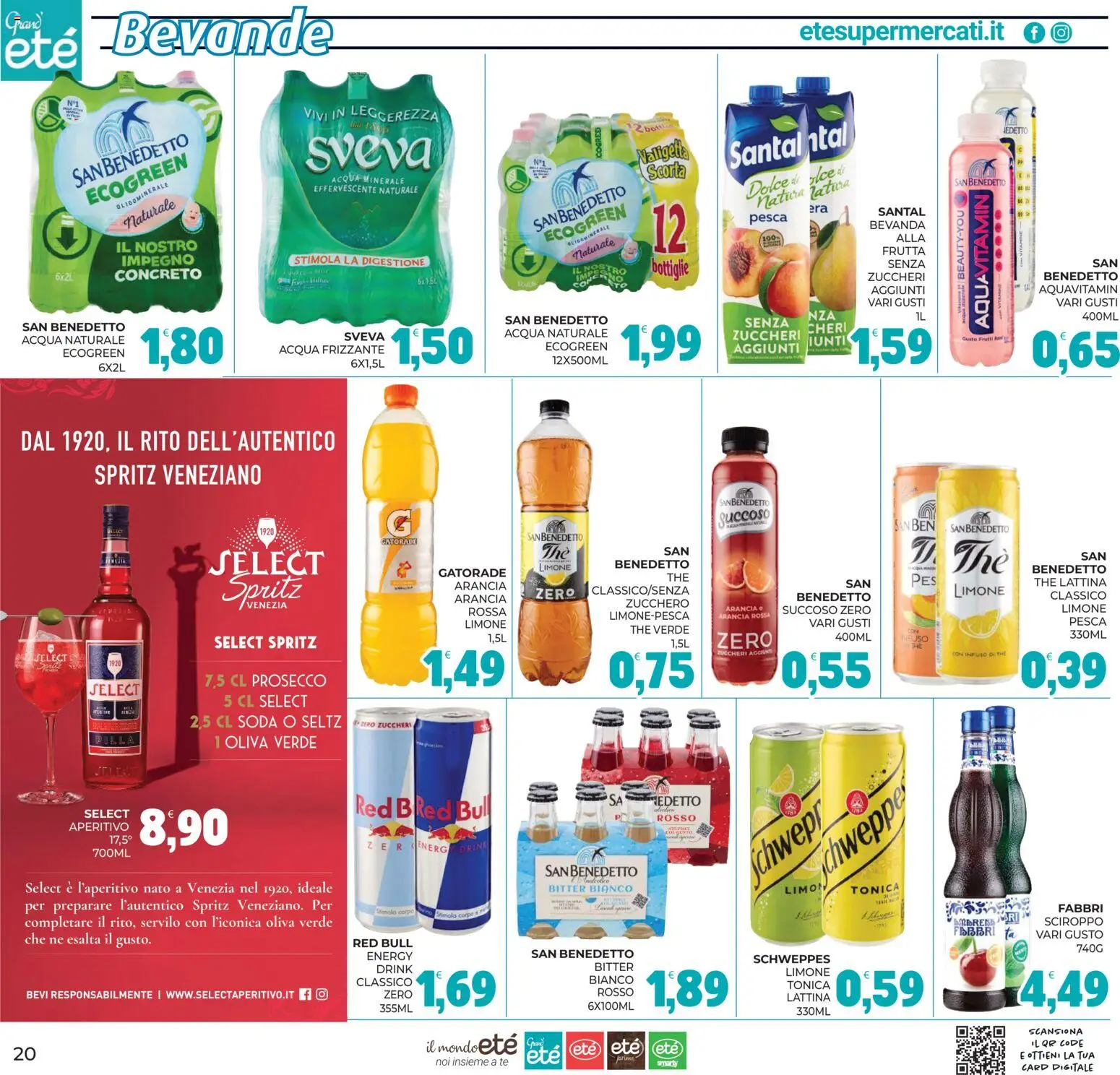 Volantino Eté del 16/07/2026 | Pagina: 20 | Prodotti: Tè, Frutta, Pesca, Red Bull