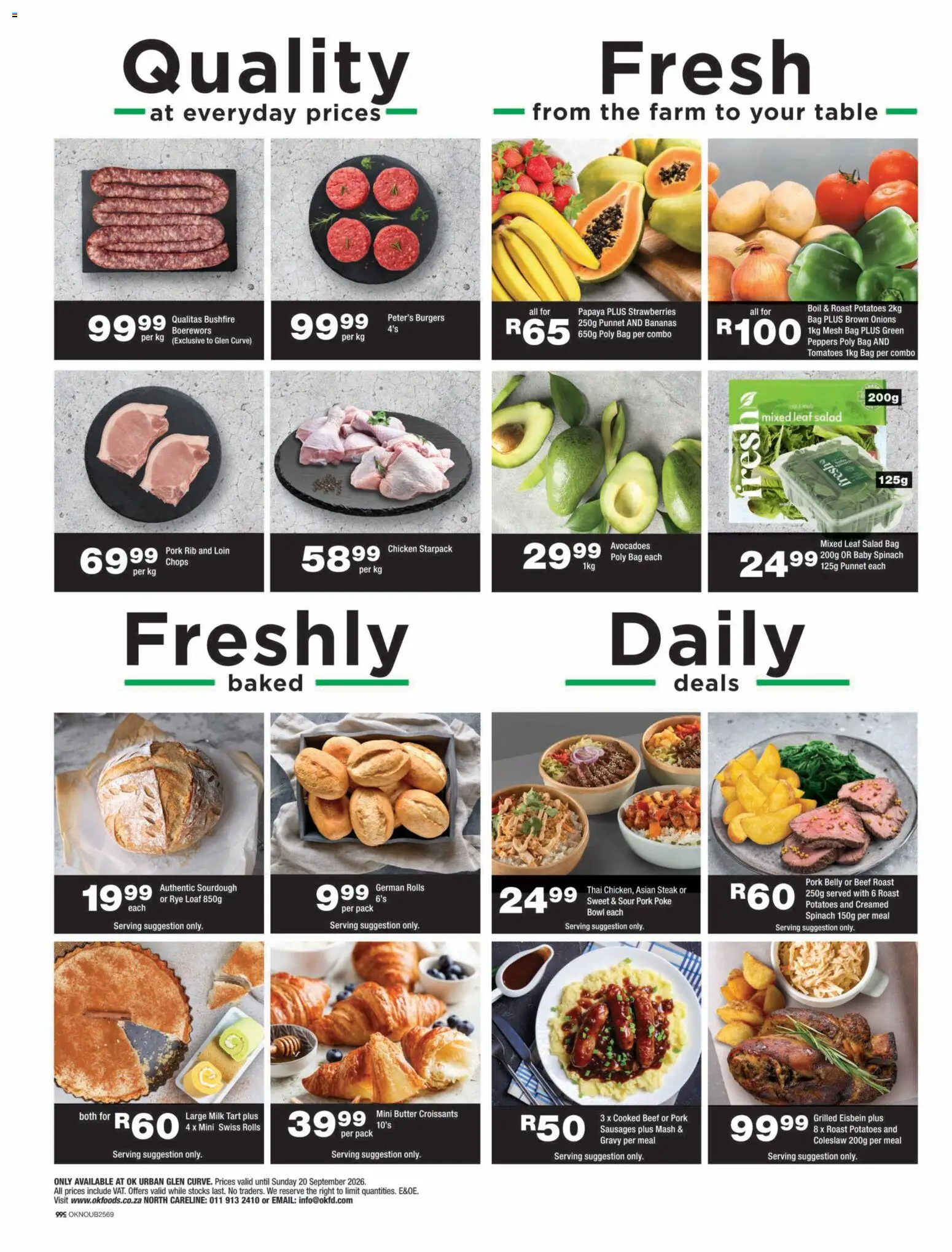 New OK Foods catalogue – valid from 09/09/2026 | Page: 2 | Products: Butter, Pork, Beef roast, Potatoes