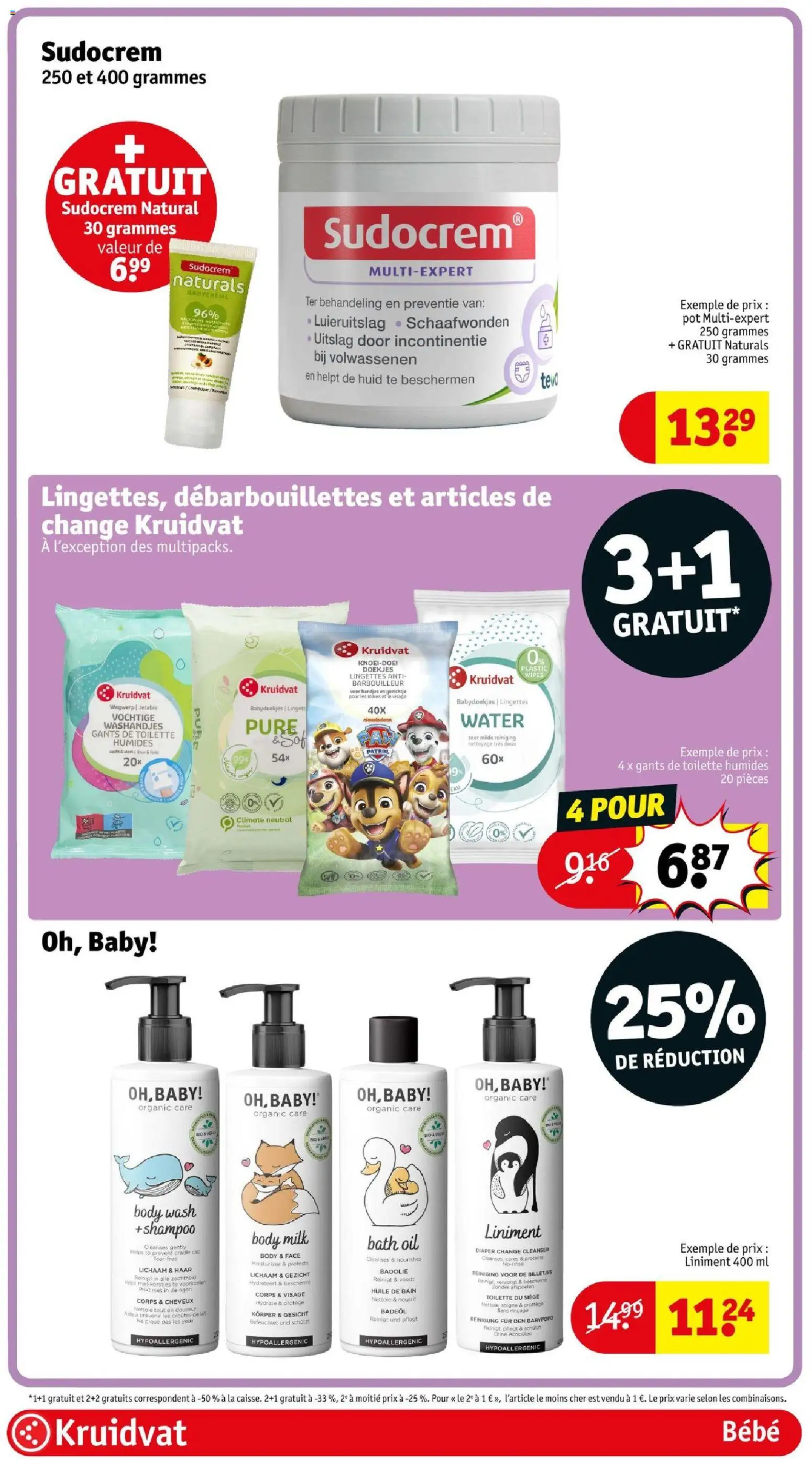{H1} | Pagina: 32 | Producten: Babydoekjes, Sudocrem, Shampoo, Water