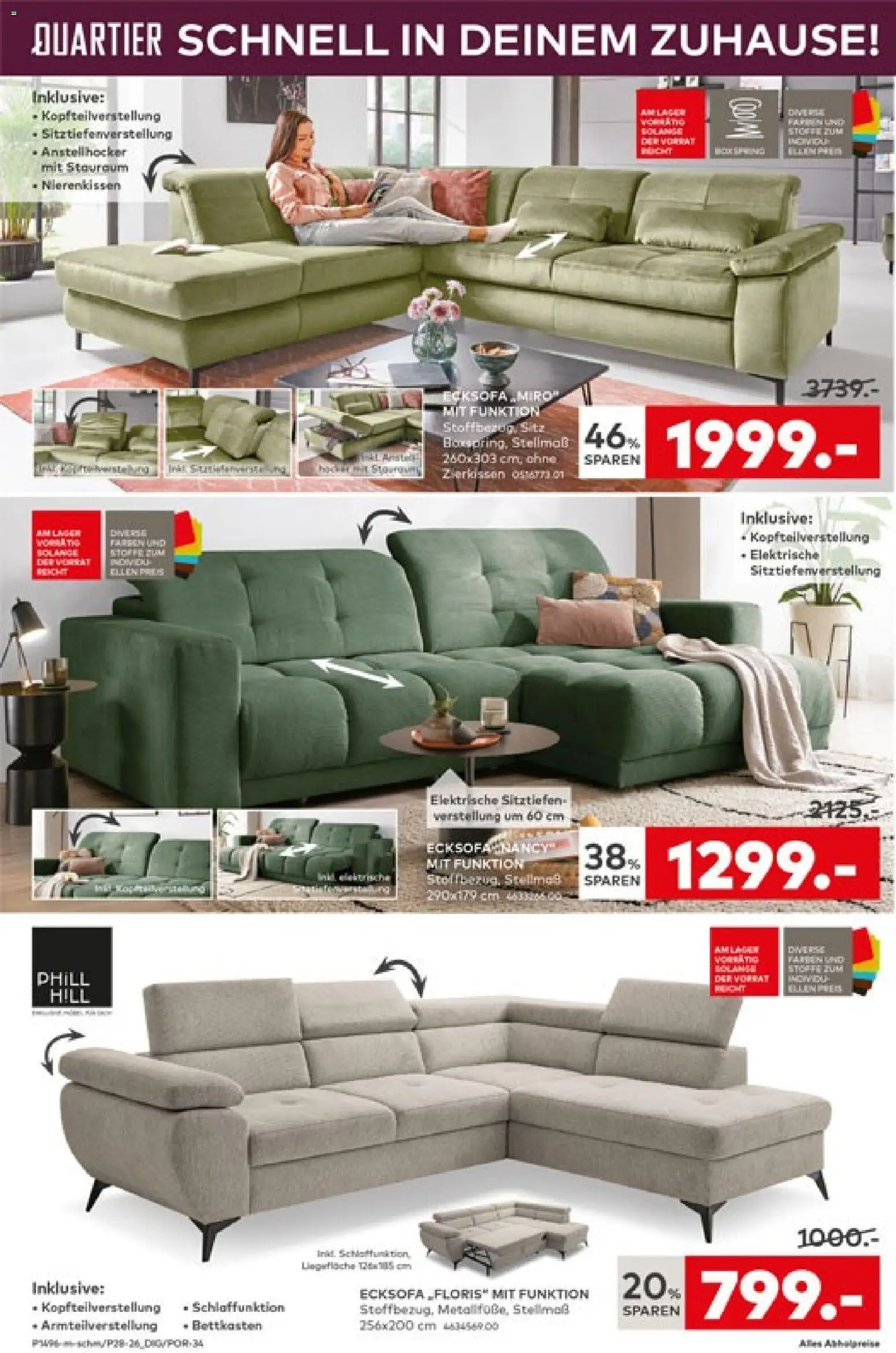 Porta! Broschüre – gültig ab 09.08.2026 | Seite: 6 | Produkte: Ecksofa