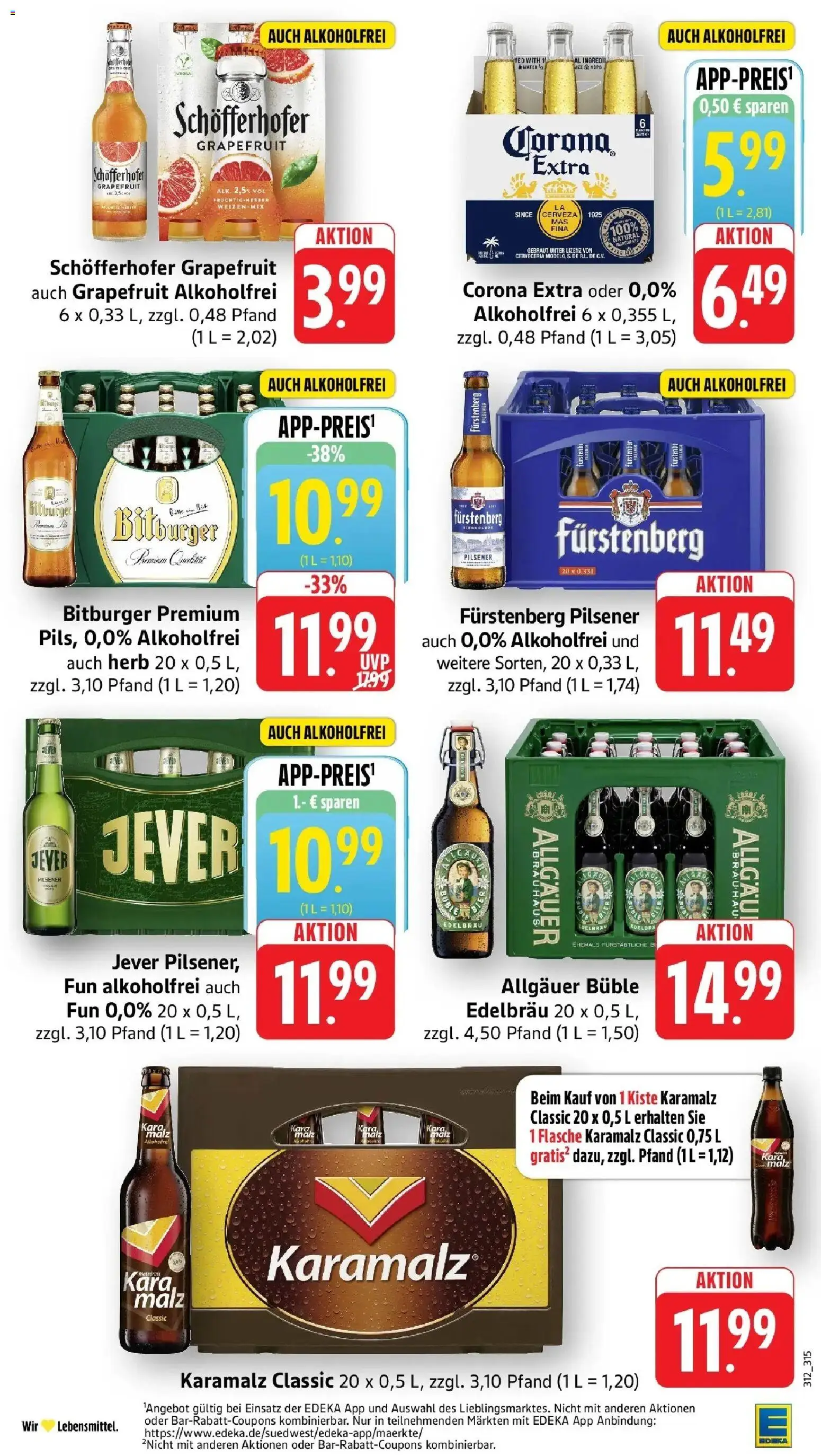 Edeka Prospekt Konstanz-Petershausen (ab 03.08.2026) » Angebote Online | Seite: 27 | Produkte: Bitburger, Burger, Grapefruit, Jever