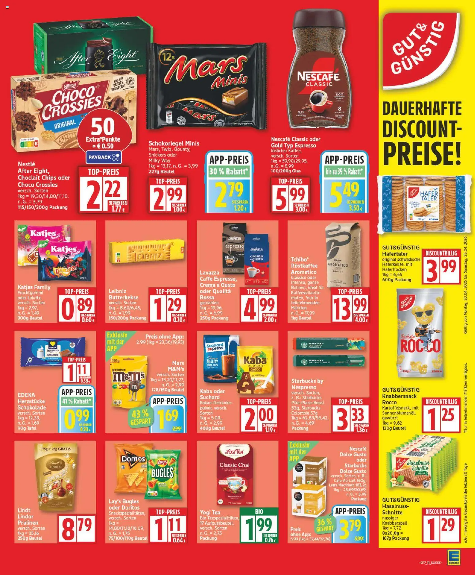 Edeka Prospekt 	 – gültig ab 20.04.2026 | Seite: 11 | Produkte: Katjes, Butterkekse, Lindt, Chips