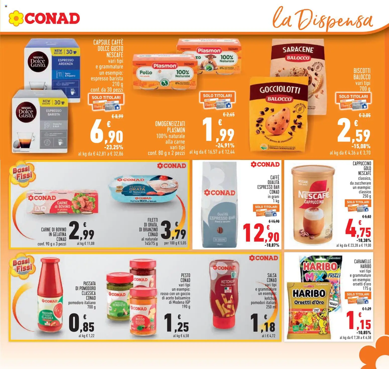Volantino Conad del 02/07/2026 | Pagina: 13 | Prodotti: Bovino, Caramelle, Biscotti, Branzino