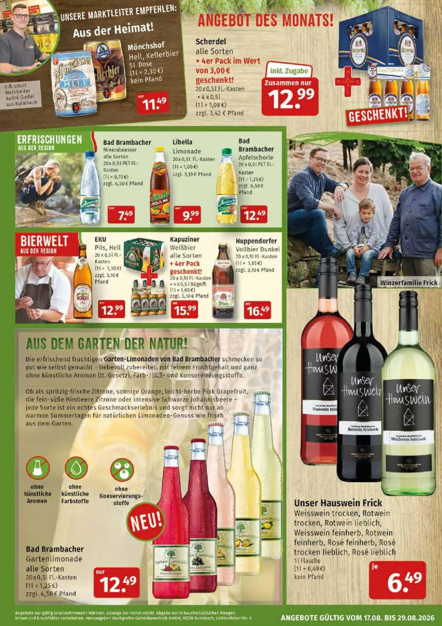 Markgrafen Prospekt – gültig ab 17.08.2026 | Seite: 4 | Produkte: Cola, Weißwein, Bad, Zitrone