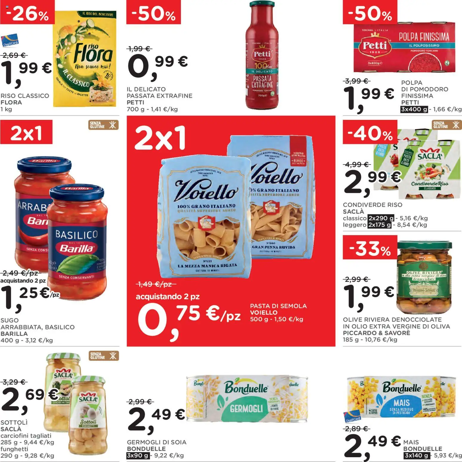 Volantino Poli del 01/07/2026 | Pagina: 16 | Prodotti: Riso, Pomodoro, Olio extra vergine, Mais