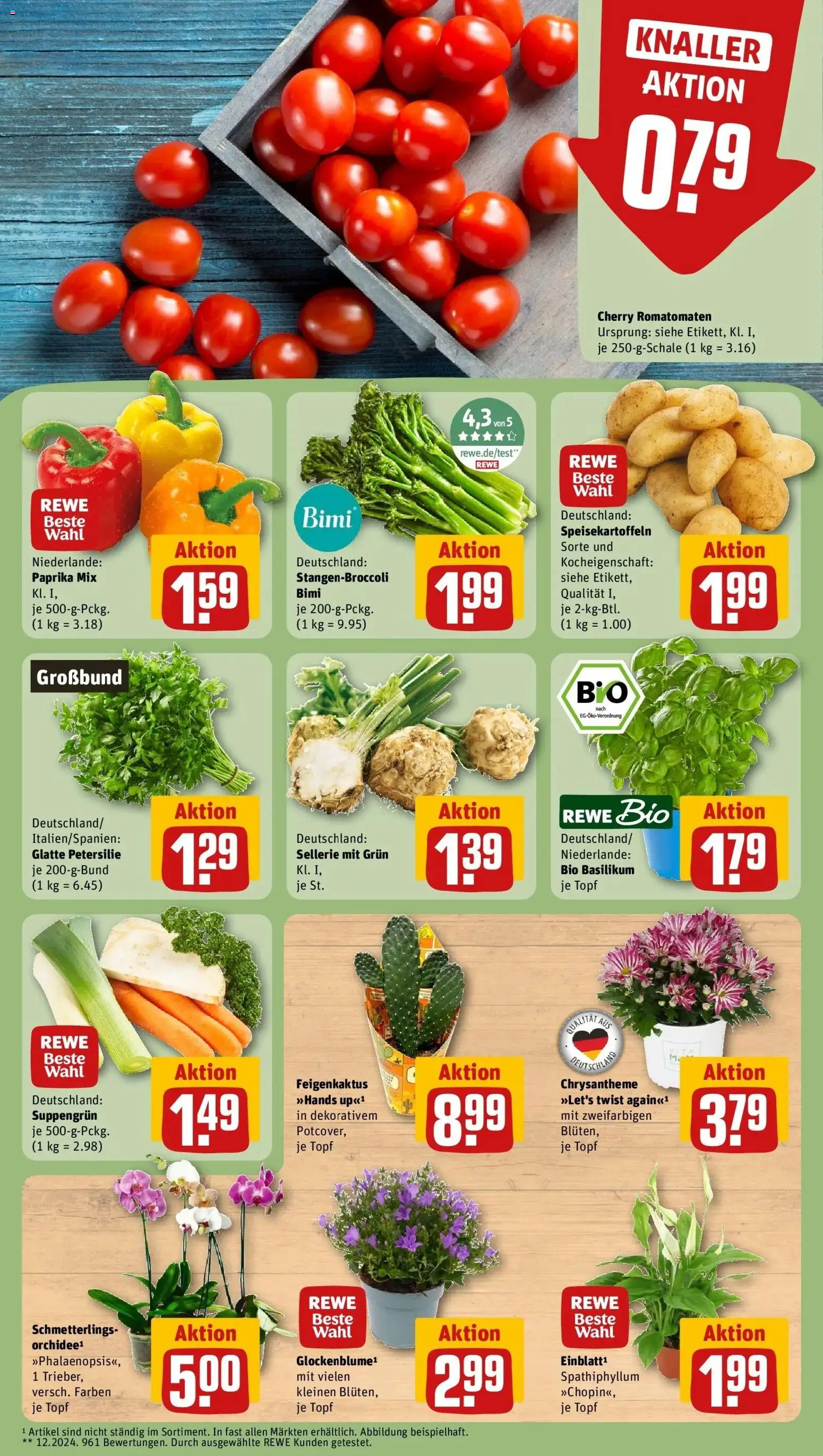 REWE Prospekt ab 10.08.2026 zum Blättern » Angebote | Seite: 7 | Produkte: Paprika, Petersilie