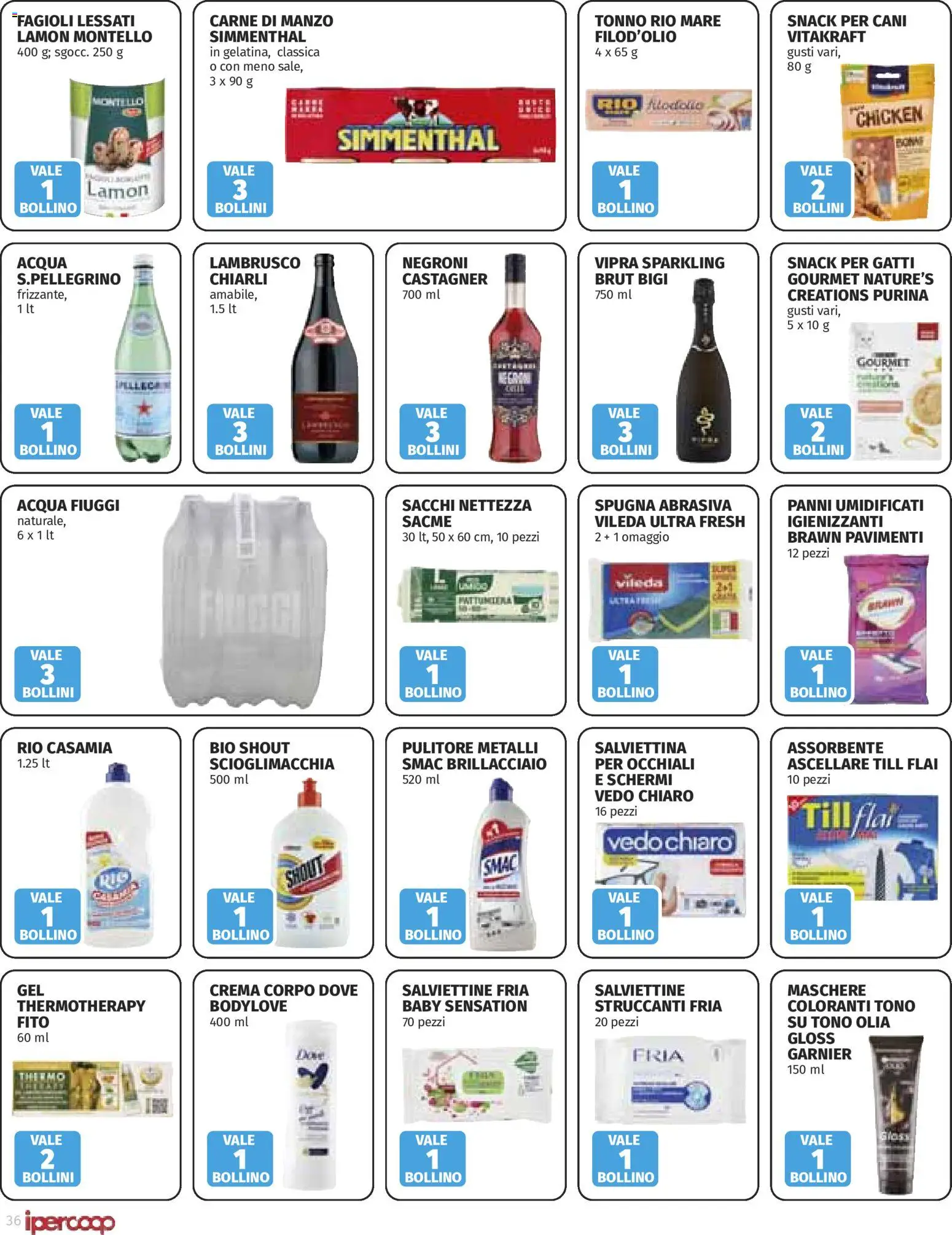 Volantino Ipercoop del 08/10/2026 | Pagina: 36 | Prodotti: Spugna, Manzo, Occhiali, Panni