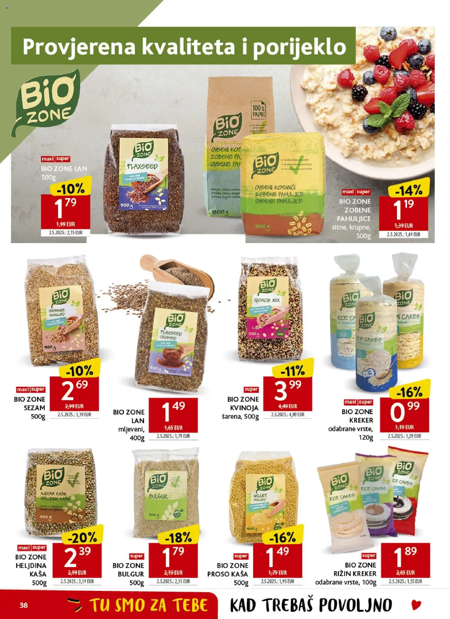 Konzum HR akciós ujság - amely érvényes a következő dátumtól: 2026.09.23. | Oldal: 38 | Termékek: Lé, Kréker, Quinoa, Bulgur