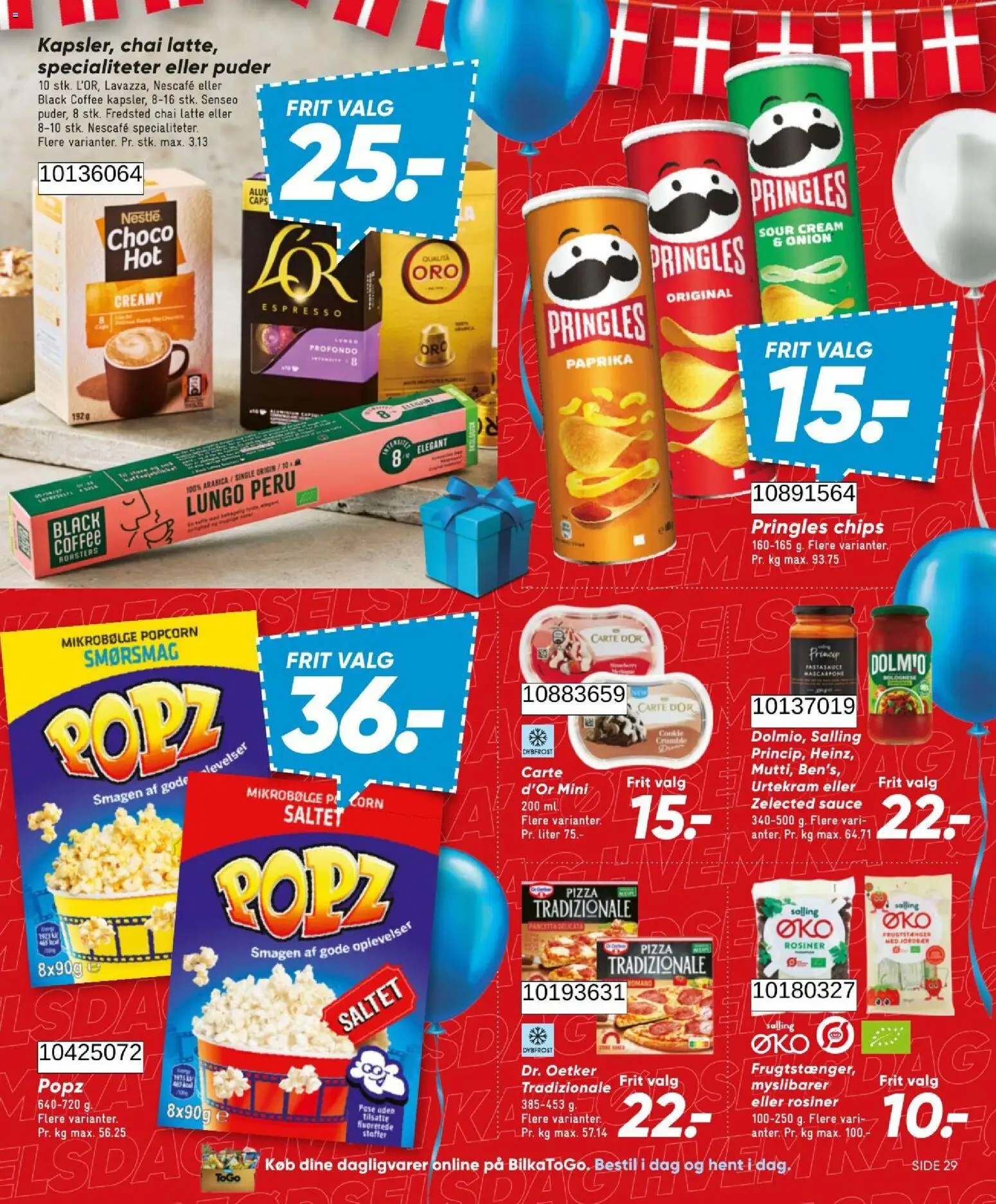 Bilka tilbudsavis – gyldig fra 07/08/2026 | Side: 39 | Produkter: Pizza, Rosiner, Popcorn, Paprika