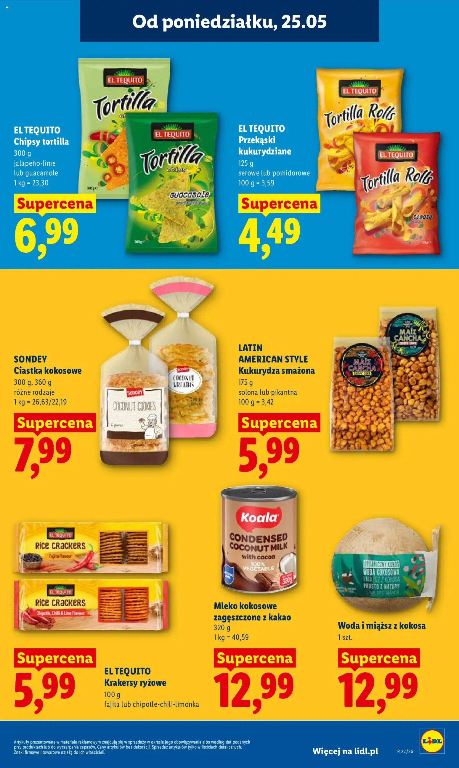 Lidl gazetka od 25.05.2026 | Strona: 59 | Produkty: Chipsy, Woda kokosowa, Mleko, Woda