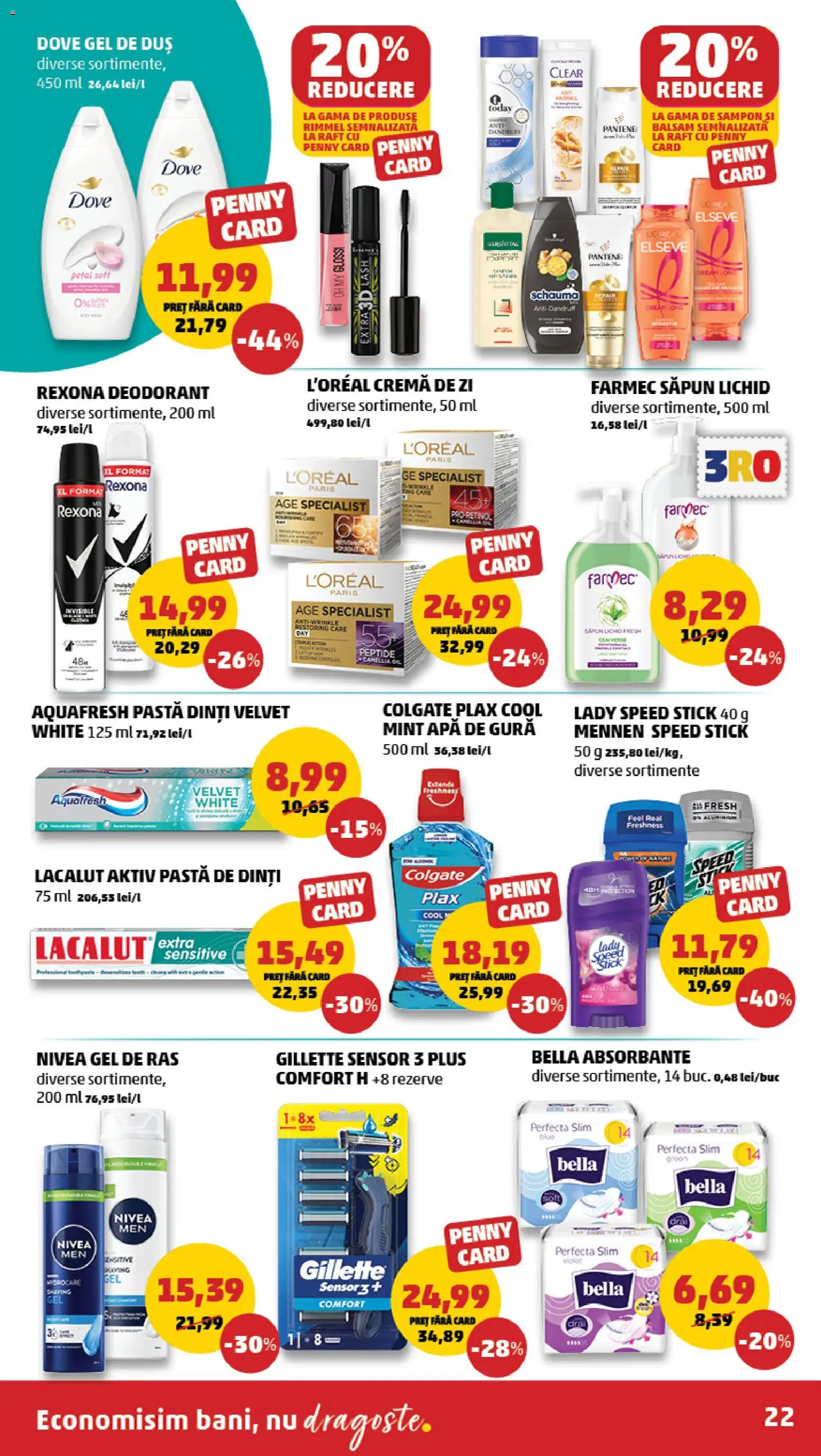 Noul catalog PENNY – valabil de la 23.09.2026 | Pagină: 22 | Produse: Body, Duș, Săpun lichid, Plus