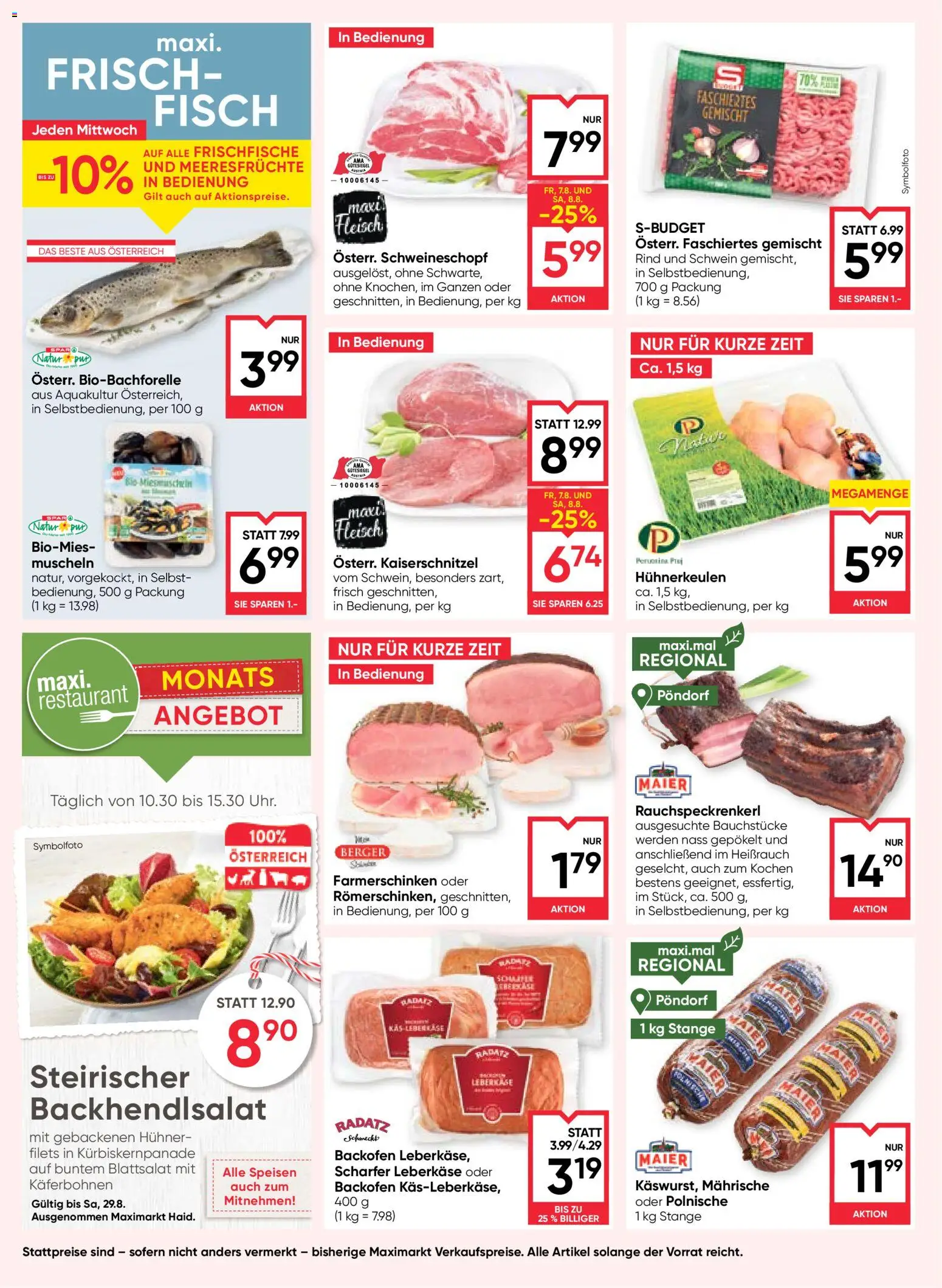 Maximarkt Flugblatt gültig ab 06.08.2026 | Seite: 8 | Produkte: Meeresfrüchte, Fisch