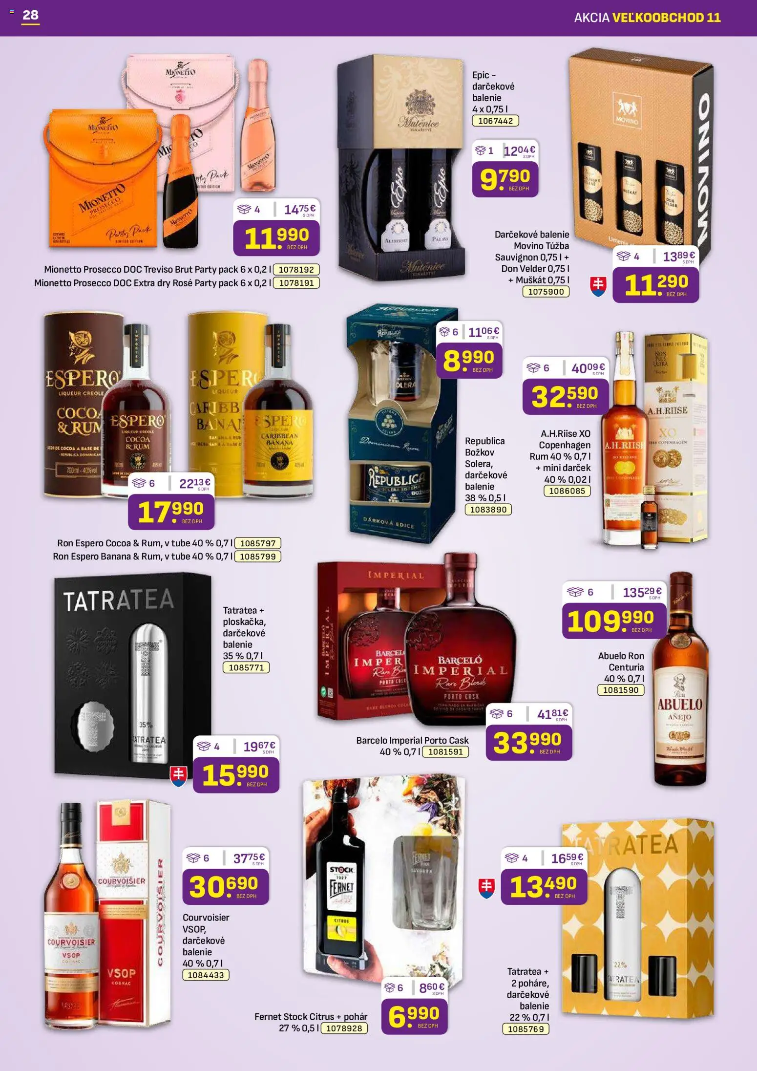 Nové Libex akcie – leták je platný od 01.06.2026 | Strana: 28 | Produkty: Božkov, Republica, Fernet Stock, Rum