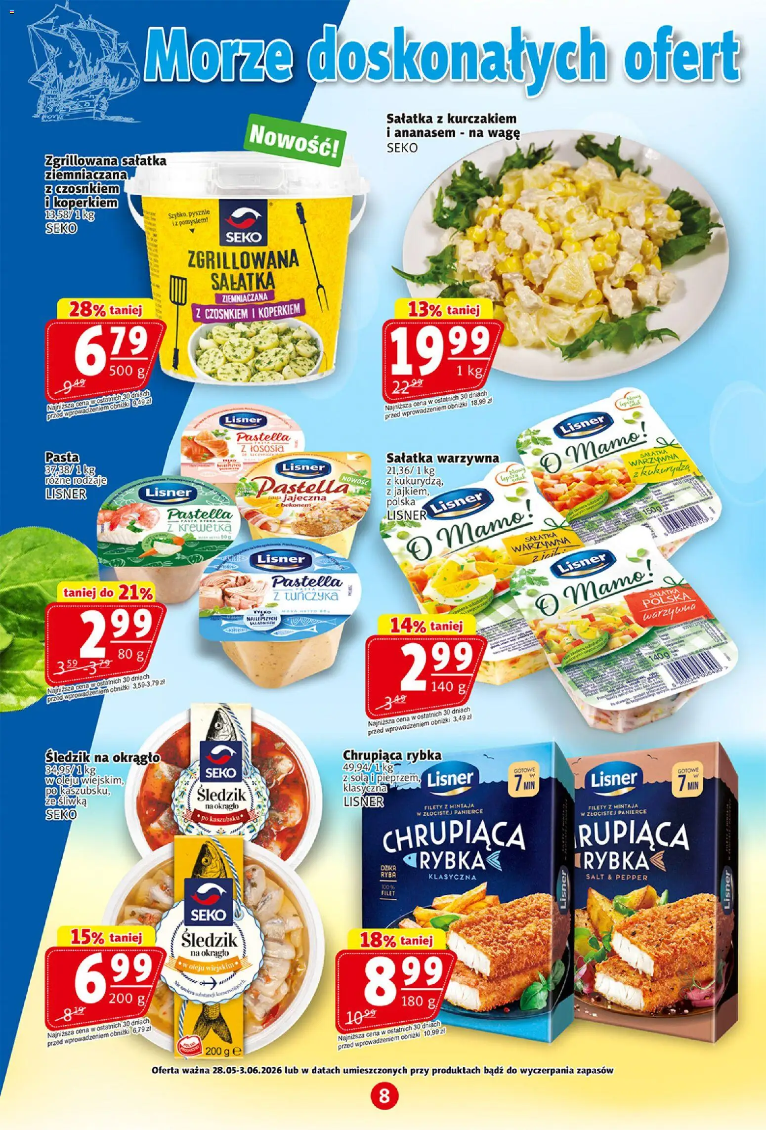 Prim Market gazetka od 28.05.2026 | Strona: 8 | Produkty: Sałatka z kurczakiem, Kukurydza, Sałatka
