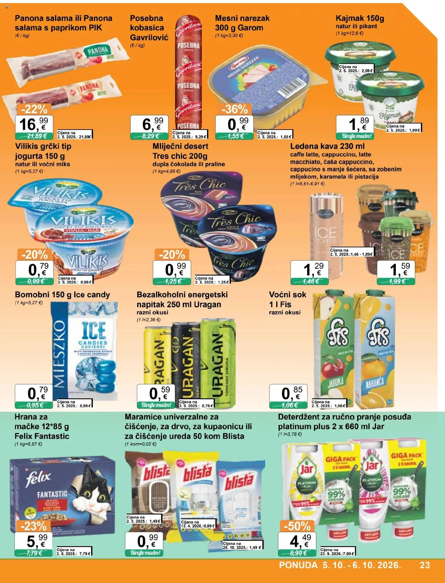 KTC katalog | vrijedi od 30.09.2026 | Stranica: 23 | Proizvodi: Praline, Salama, Kajmak, Karamela