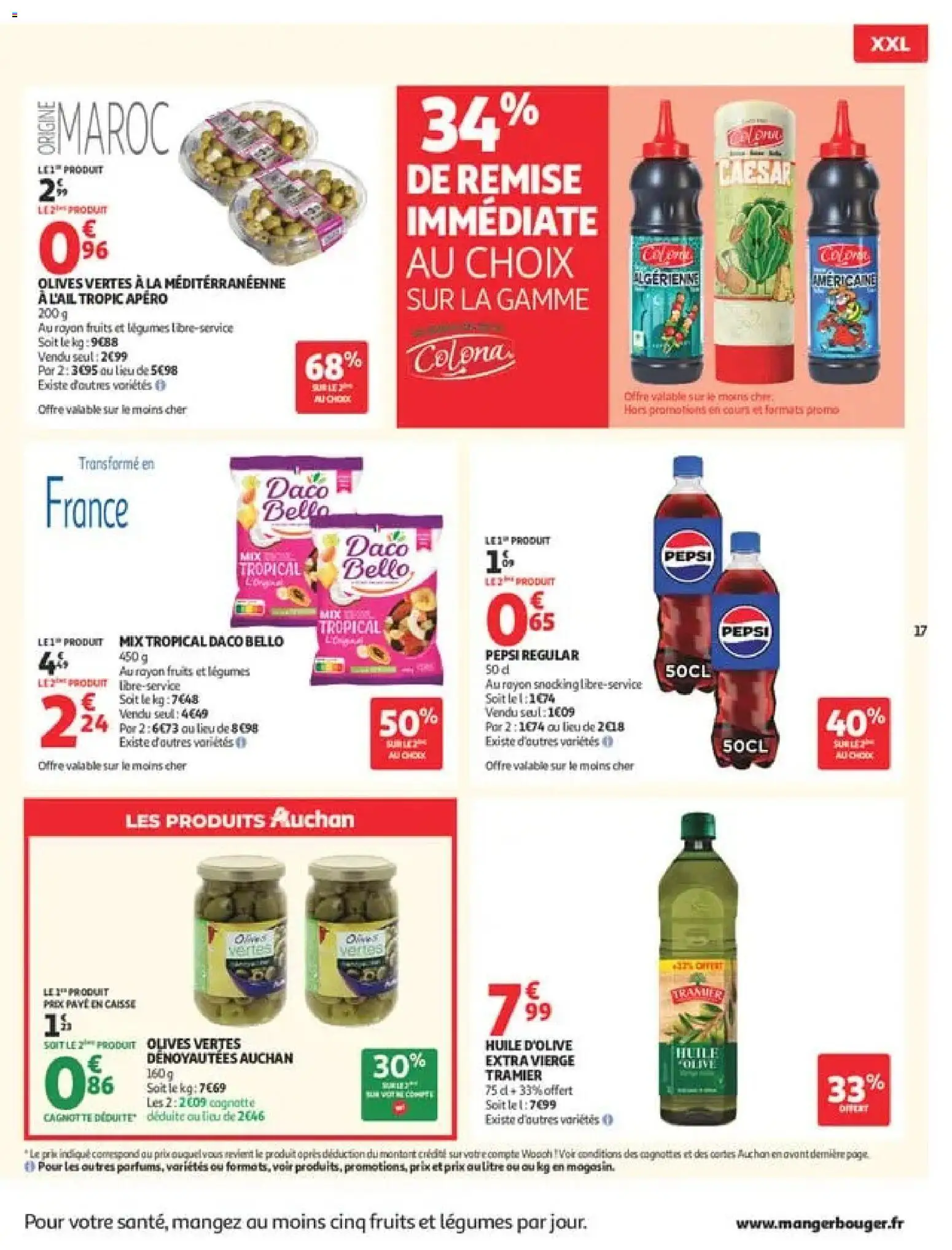 {H1} | Page: 17 | Produits: Olives, Soda, Huile, Pepsi