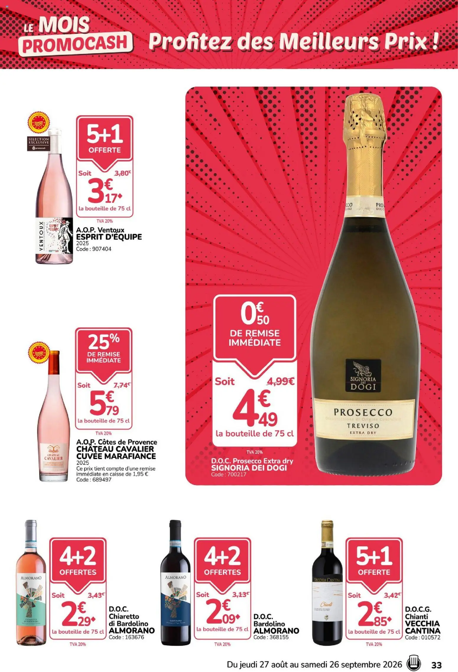 {H1} | Page: 33 | Produits: Chianti, Prosecco, Bouteille