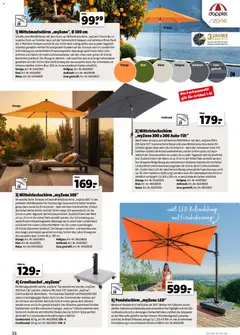 Hagebau Gartenmöbelsortiment ab 02.03.2026 gültig | Seite: 32 | Produkte: Schirmständer, Orangen, Sonnenschirm, Kiwi