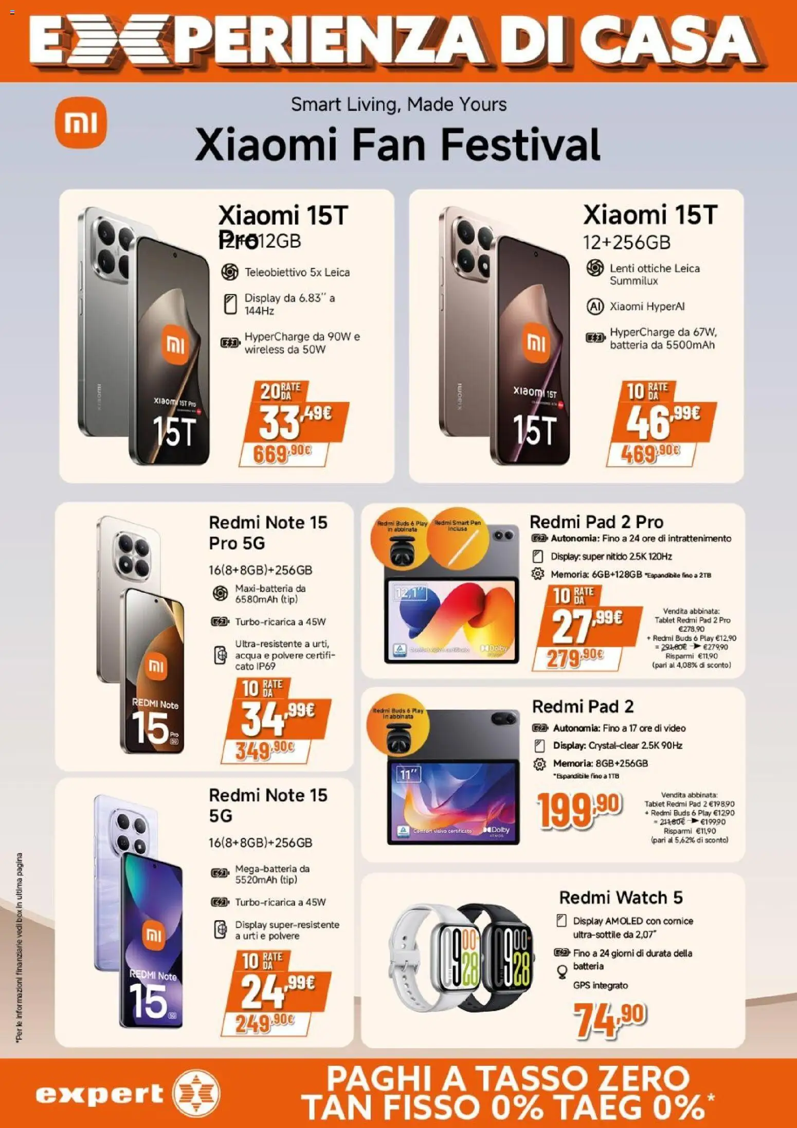 Volantino Expert del 09.04.2026 | Pagina: 6 | Prodotti: Xiaomi, Tablet, Fan, Batteria