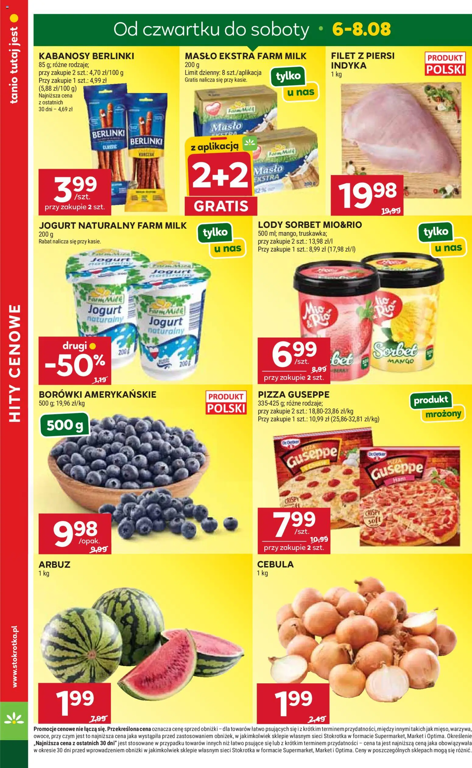 Stokrotka gazetka - Market od 06.08.2026 | Strona: 2 | Produkty: Jogurt naturalny, Sorbet, Masło, Jogurt