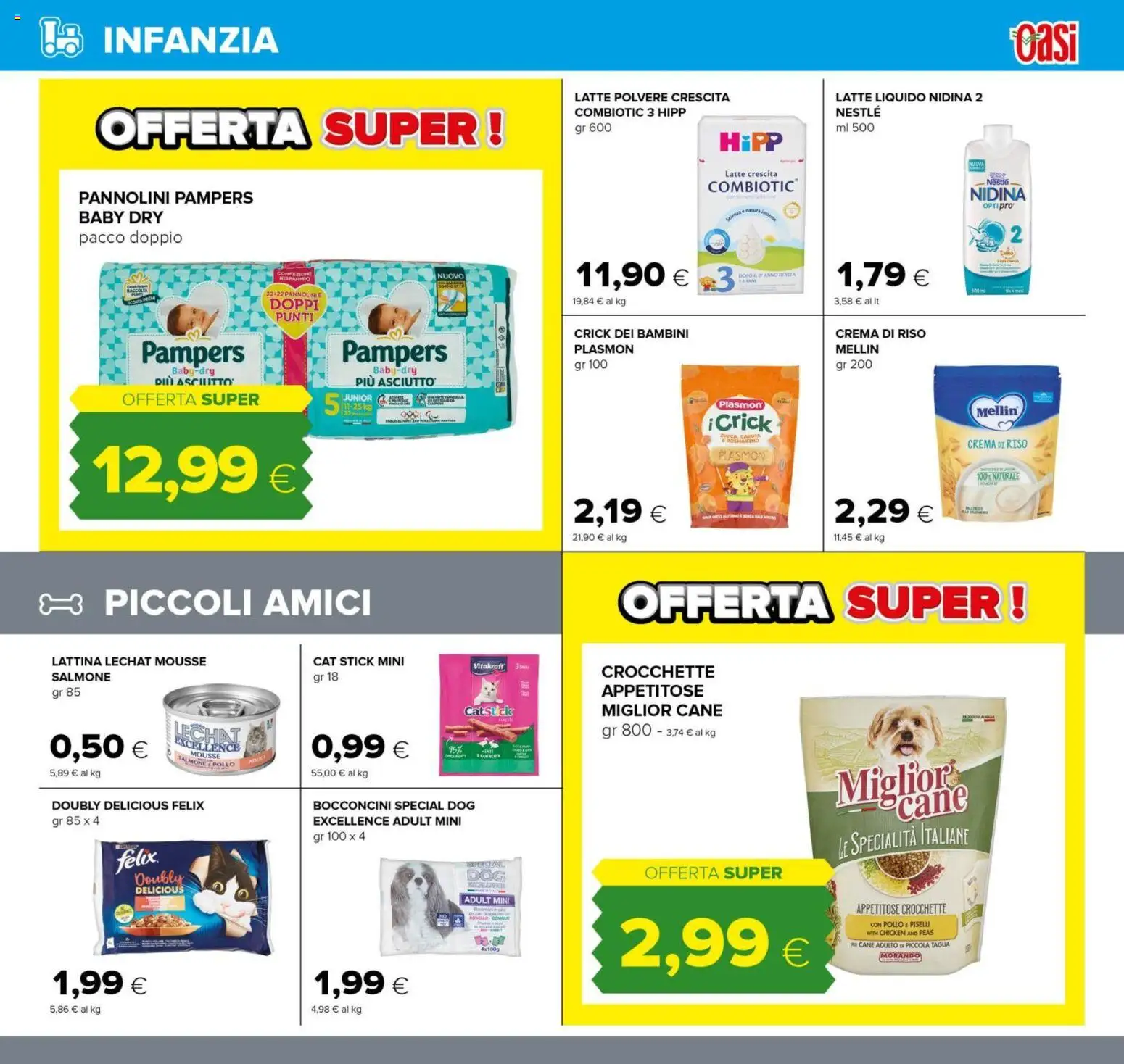 Volantino Oasi del 07.05.2026 | Pagina: 27 | Prodotti: Pannolini, Pollo, Salmone, Riso