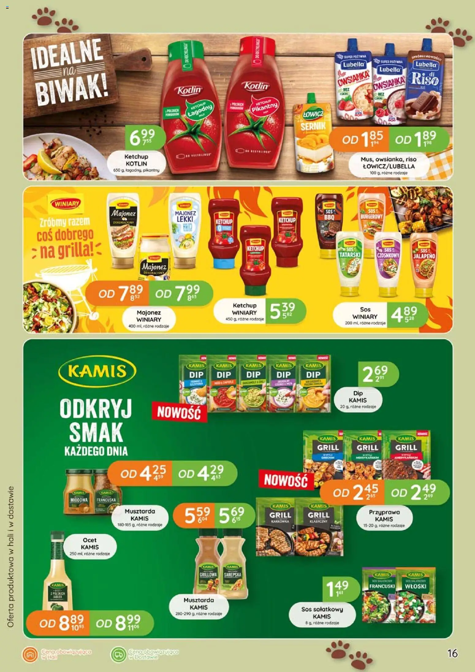 Eurocash gazetka - Biwak od 11.06.2026 | Strona: 16 | Produkty: Ocet, Owsianka, Ketchup, Grill
