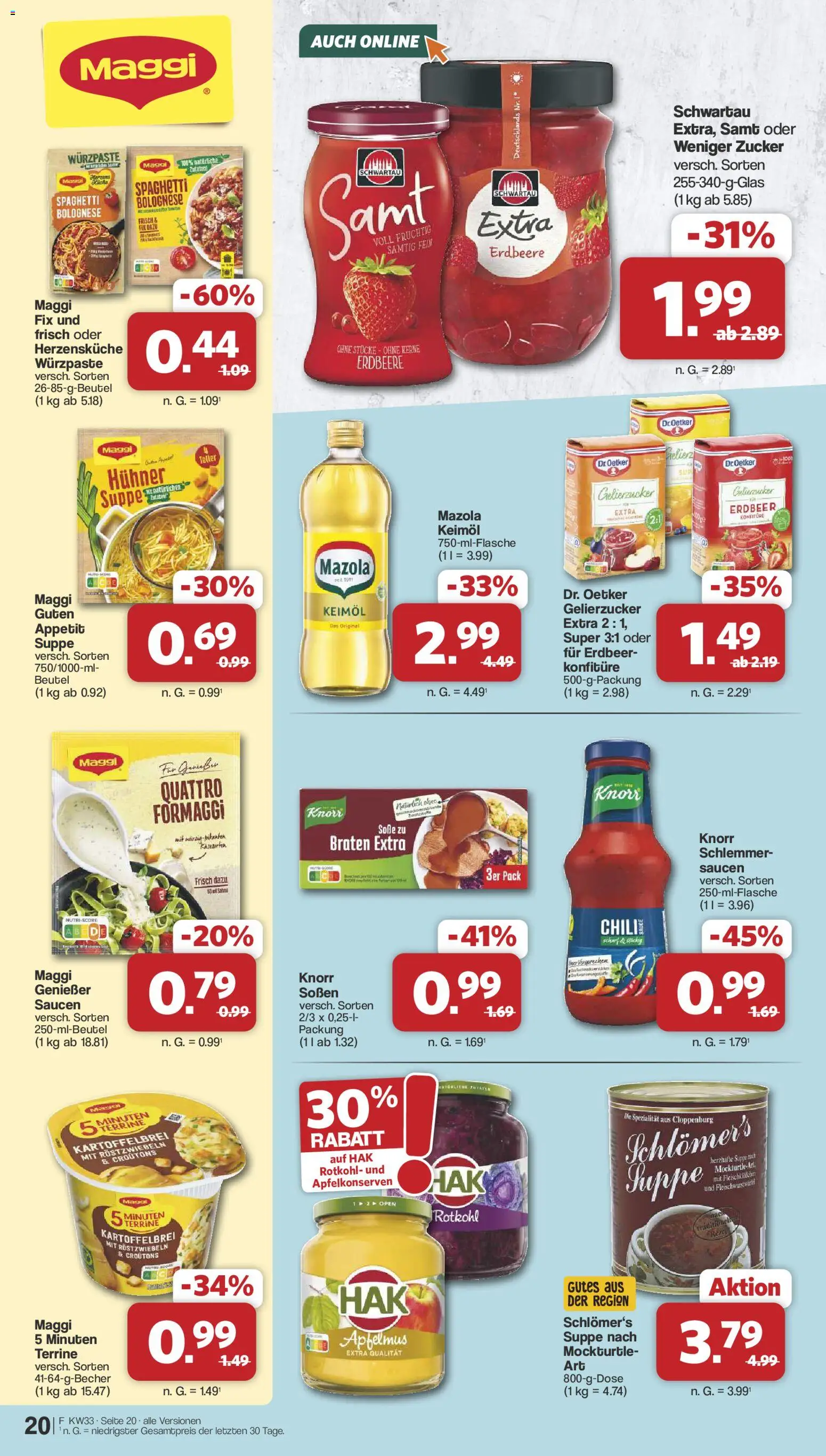 Famila Nordwest Prospekt – gültig ab 10.08.2026 | Seite: 22 | Produkte: Gelierzucker, Maggi, Rotkohl, Zucker