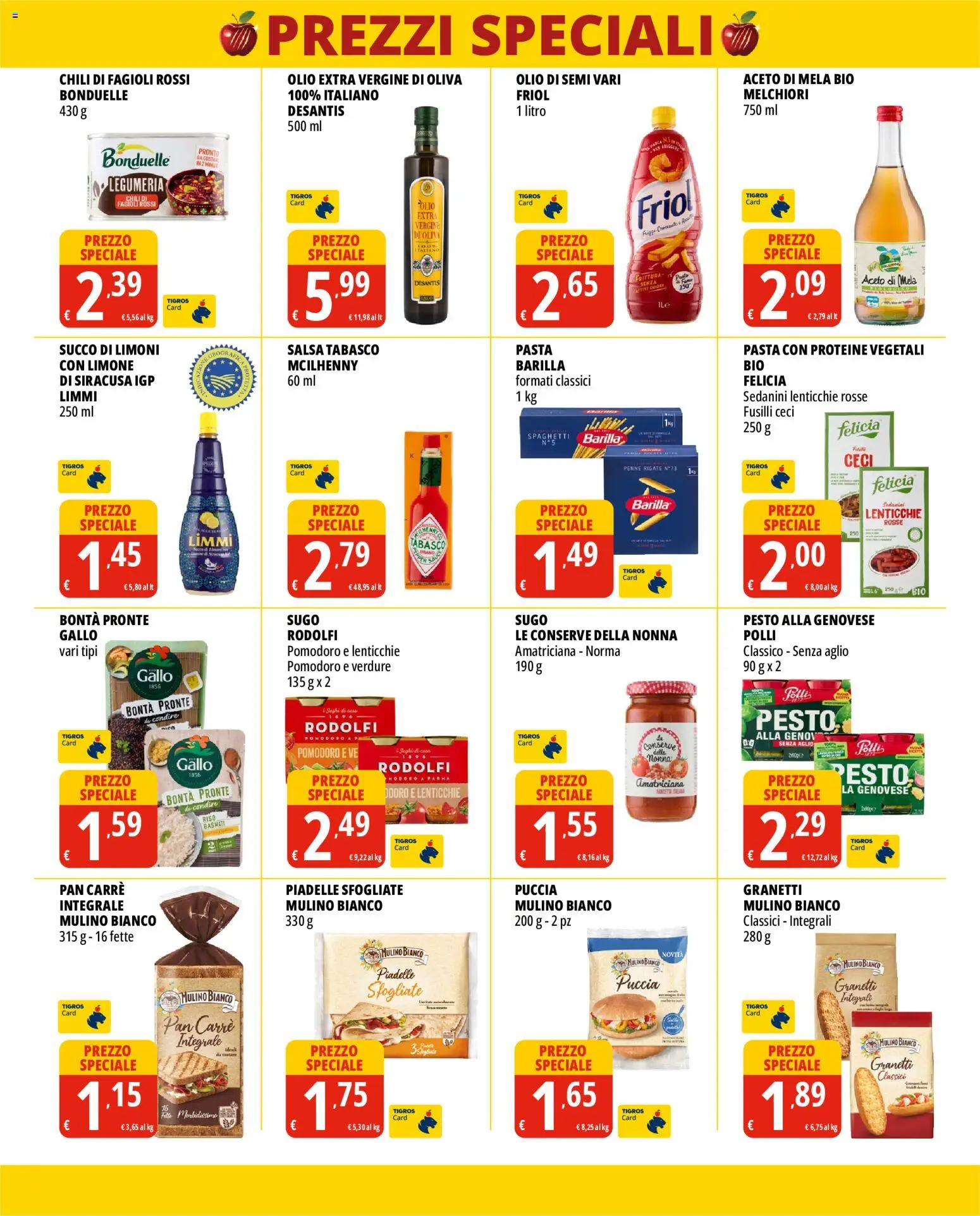 Volantino Tigros del 17.06.2026 | Pagina: 3 | Prodotti: Riso, Ceci, Salsa, Pomodoro