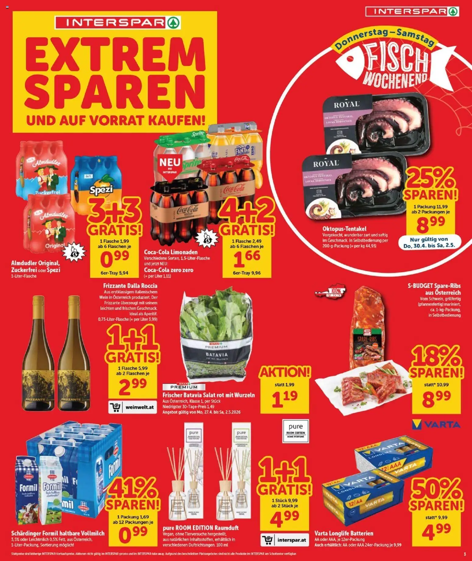 Interspar Flugblatt - Burgenland Sued gültig ab 30.04.2026 | Seite: 4 | Produkte: Salat, Wein, Fisch