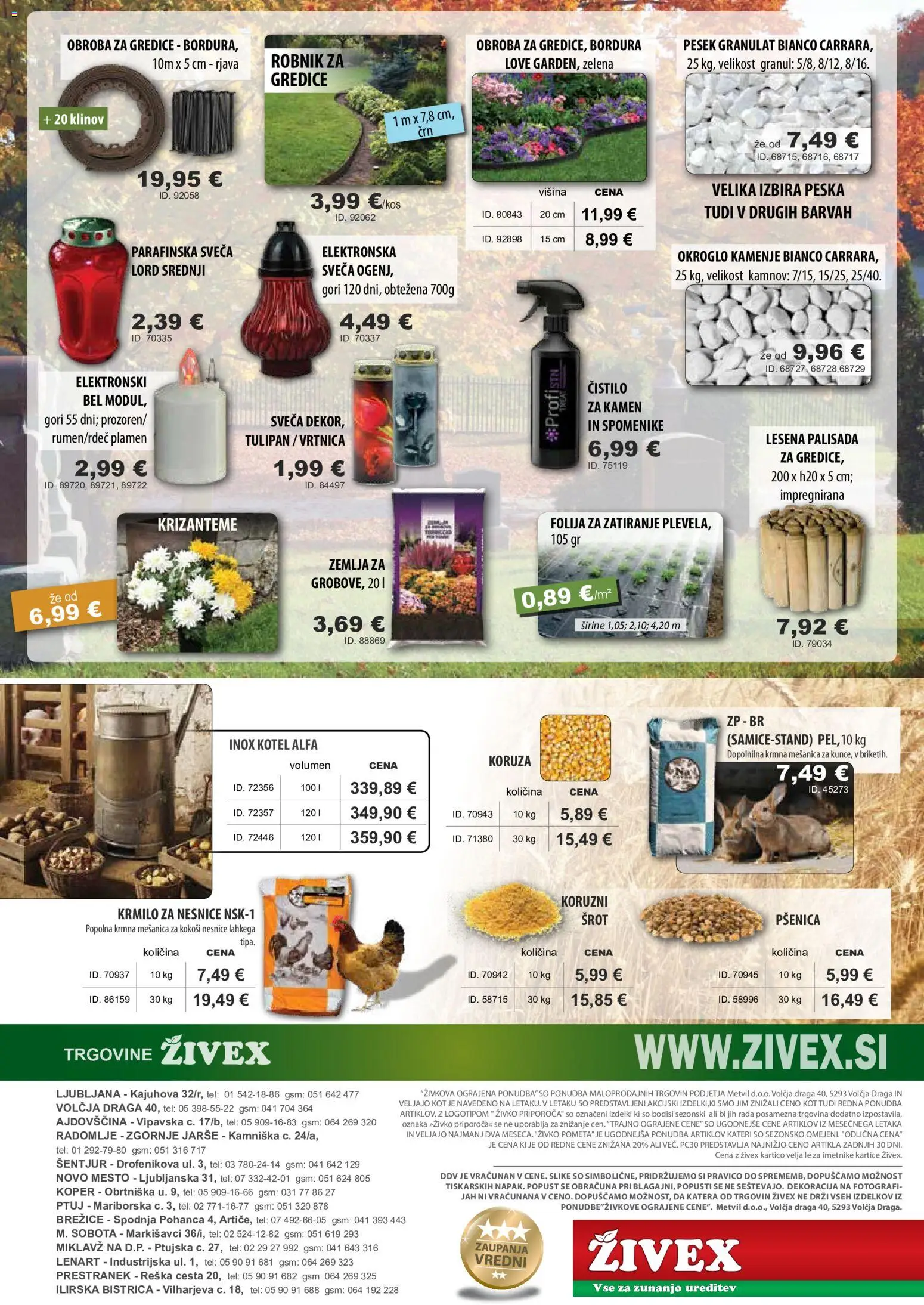 Novi Živex katalog ponudbe – veljaven od 07.10.2026 | Stran: 12 | Izdelki: Koruza, Sveča, Folija, Zelena